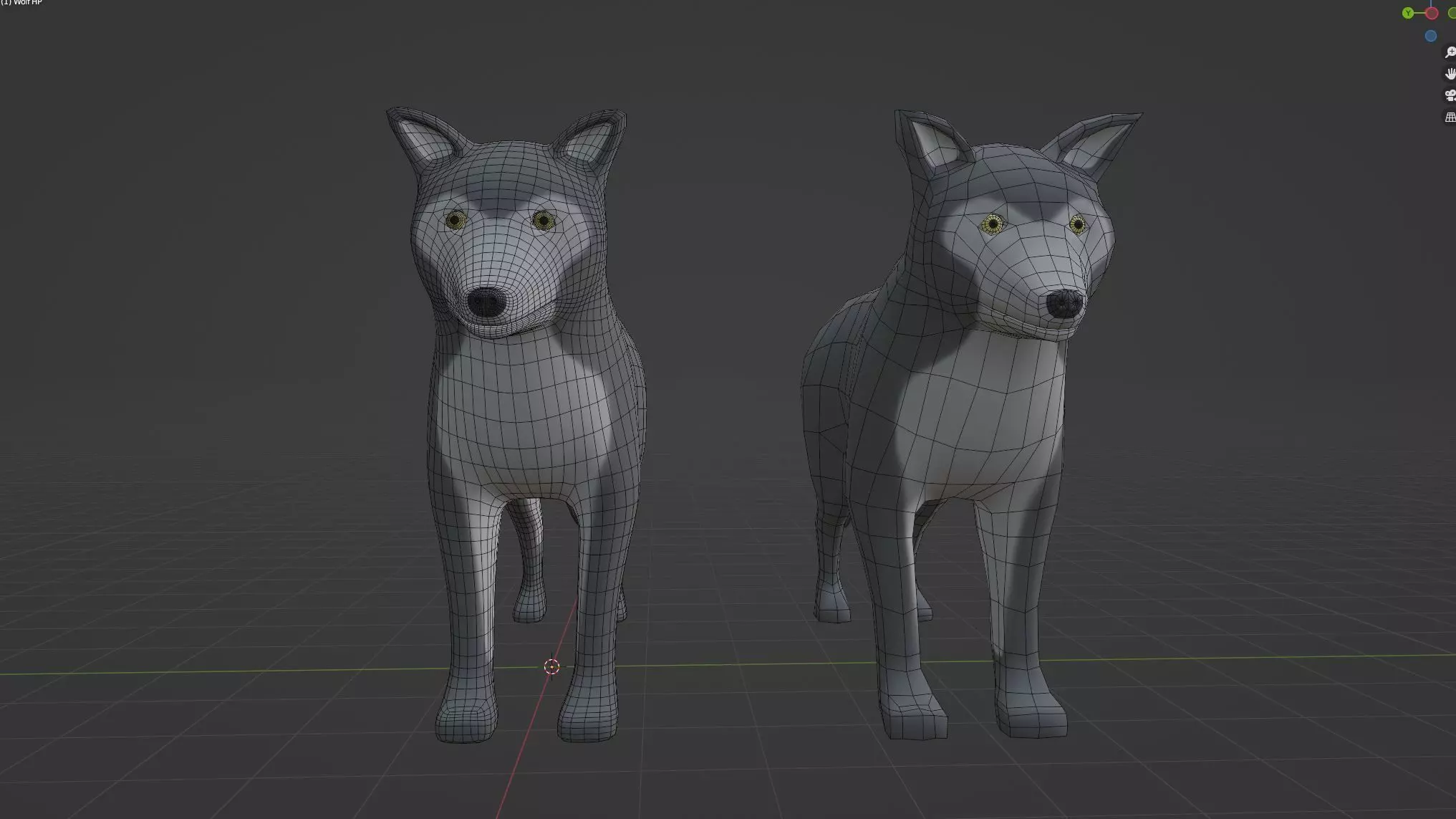 LowPoly Wolf Low-poly 3D model_0