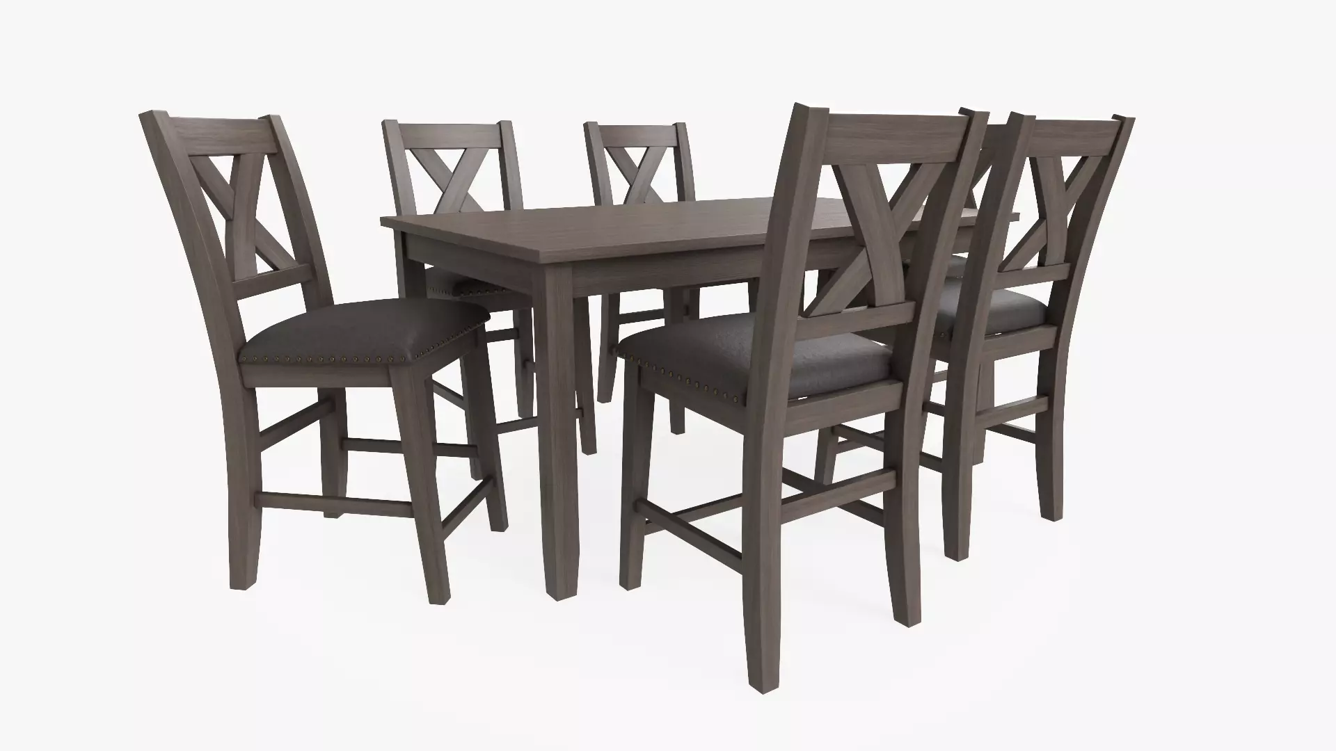 Dining Room Low-poly 3D model_0