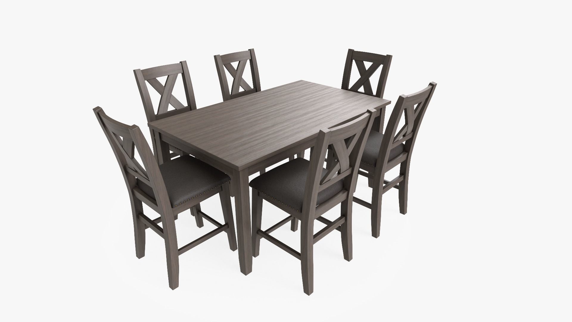 Dining Room Low-poly 3D model_2