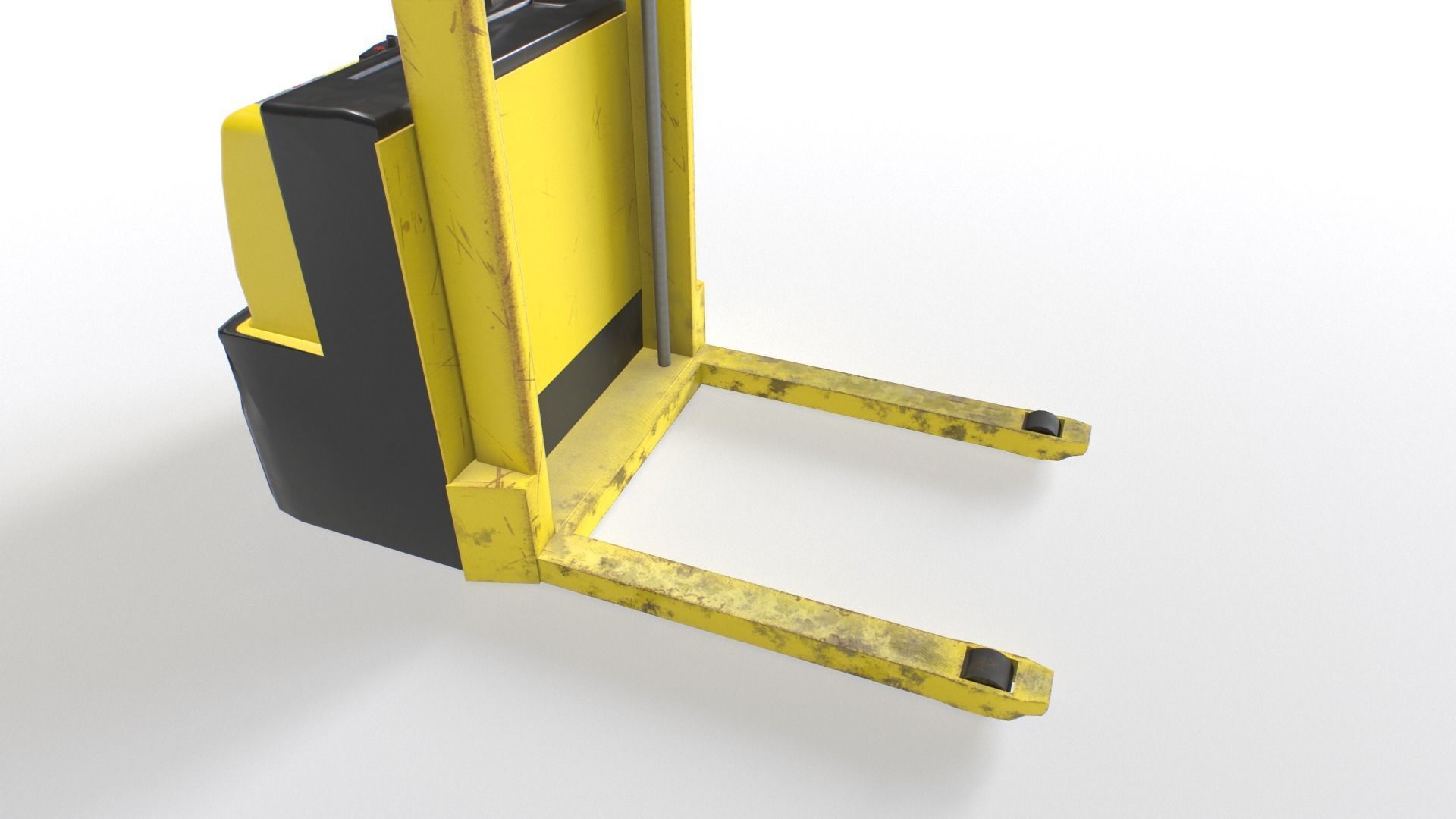 Forklift truck Low-poly 3D model_7