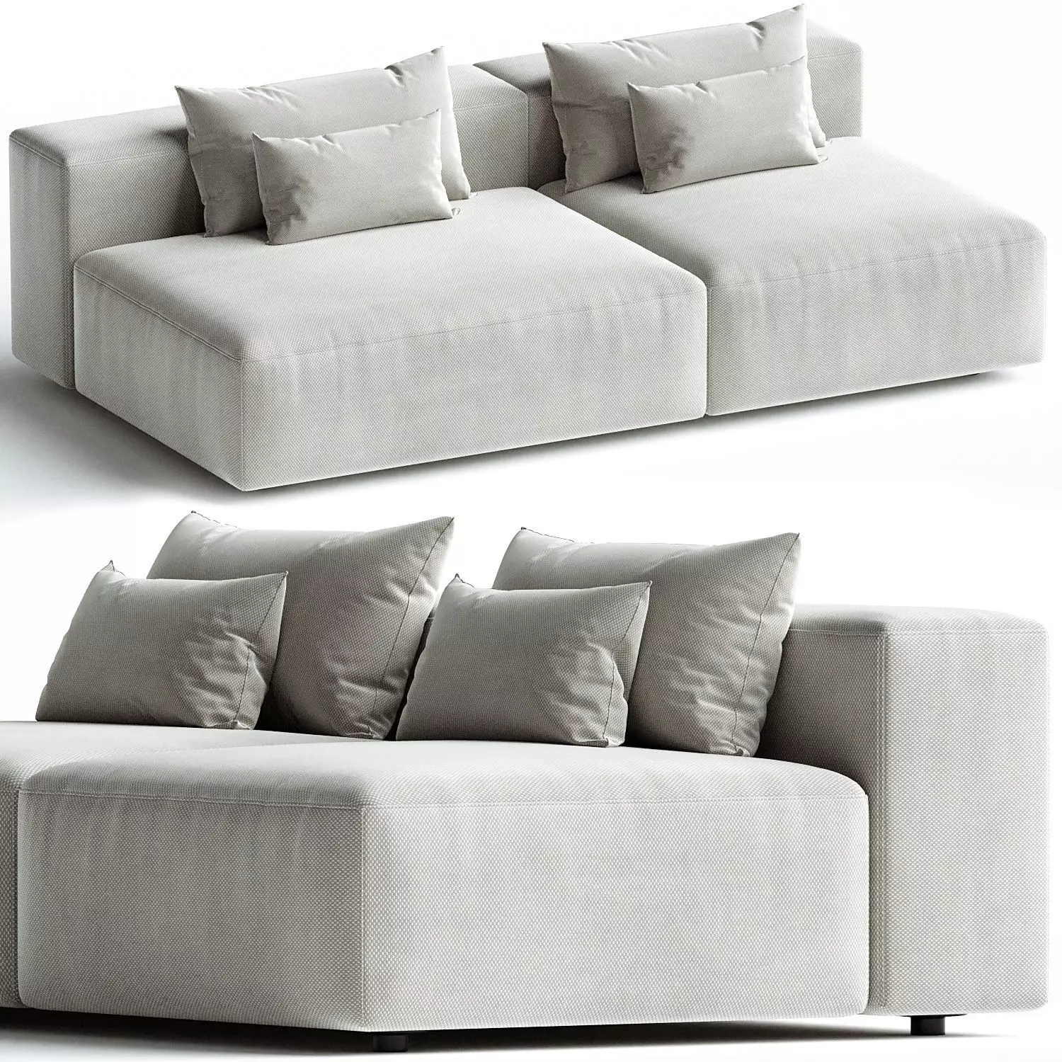 Eleonore 210x120cm modular sofa 3D model_0