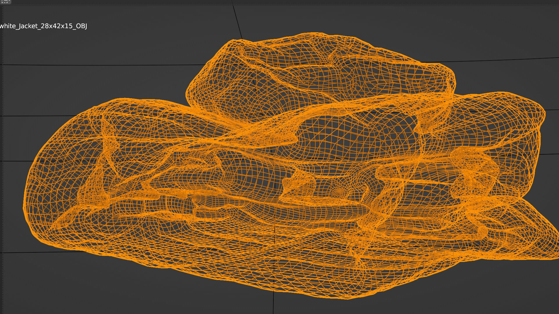 Womens folded white down jacket coat clothing winter wardrobe 3D model_6