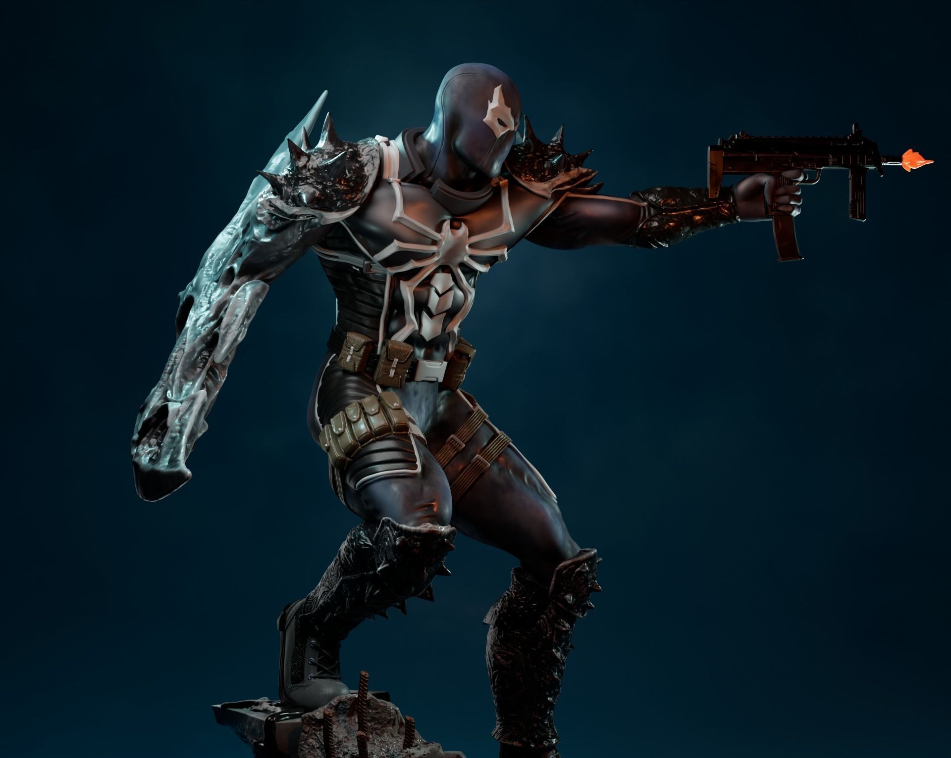Agent venom statue 3D print model_1