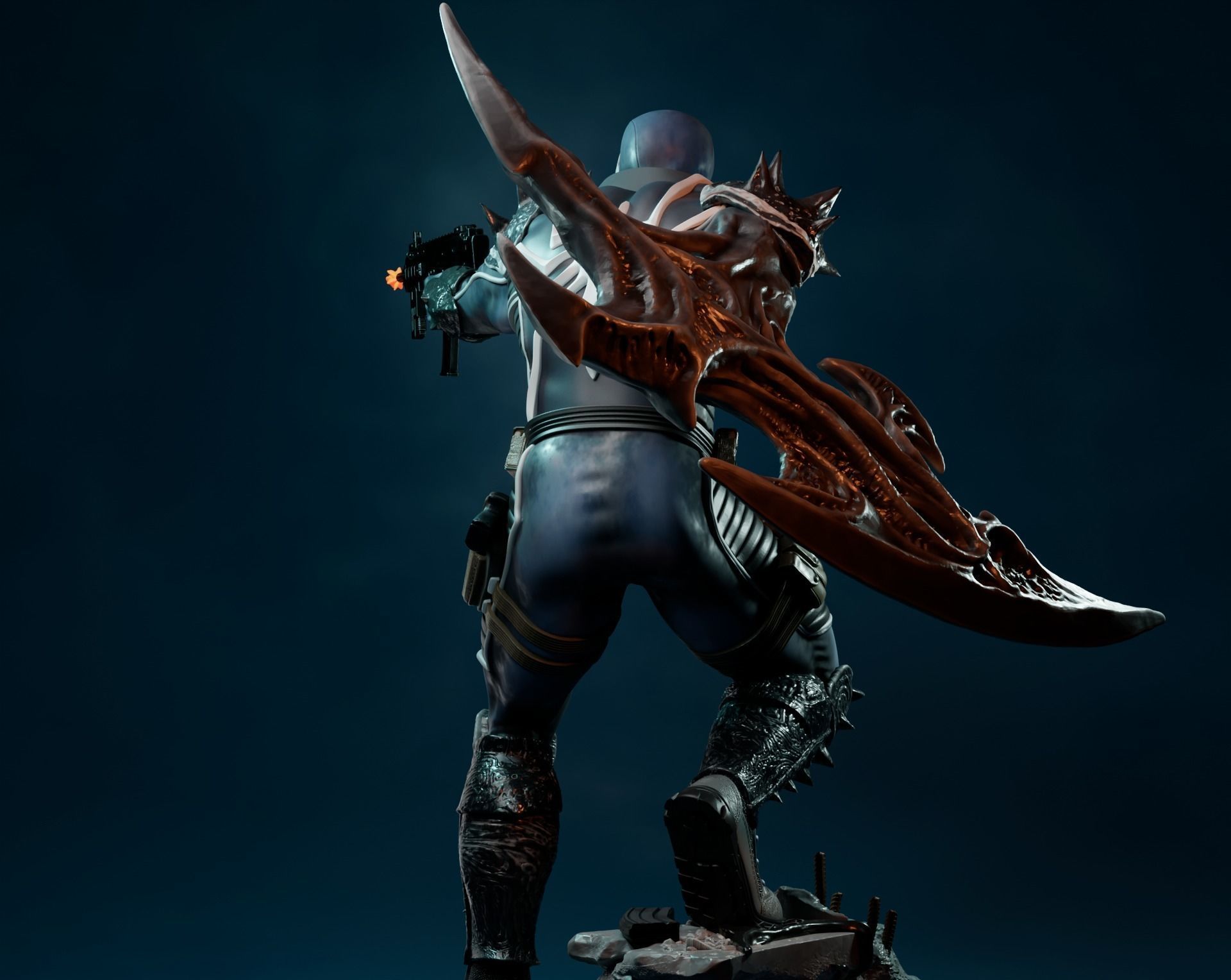 Agent venom statue 3D print model_2