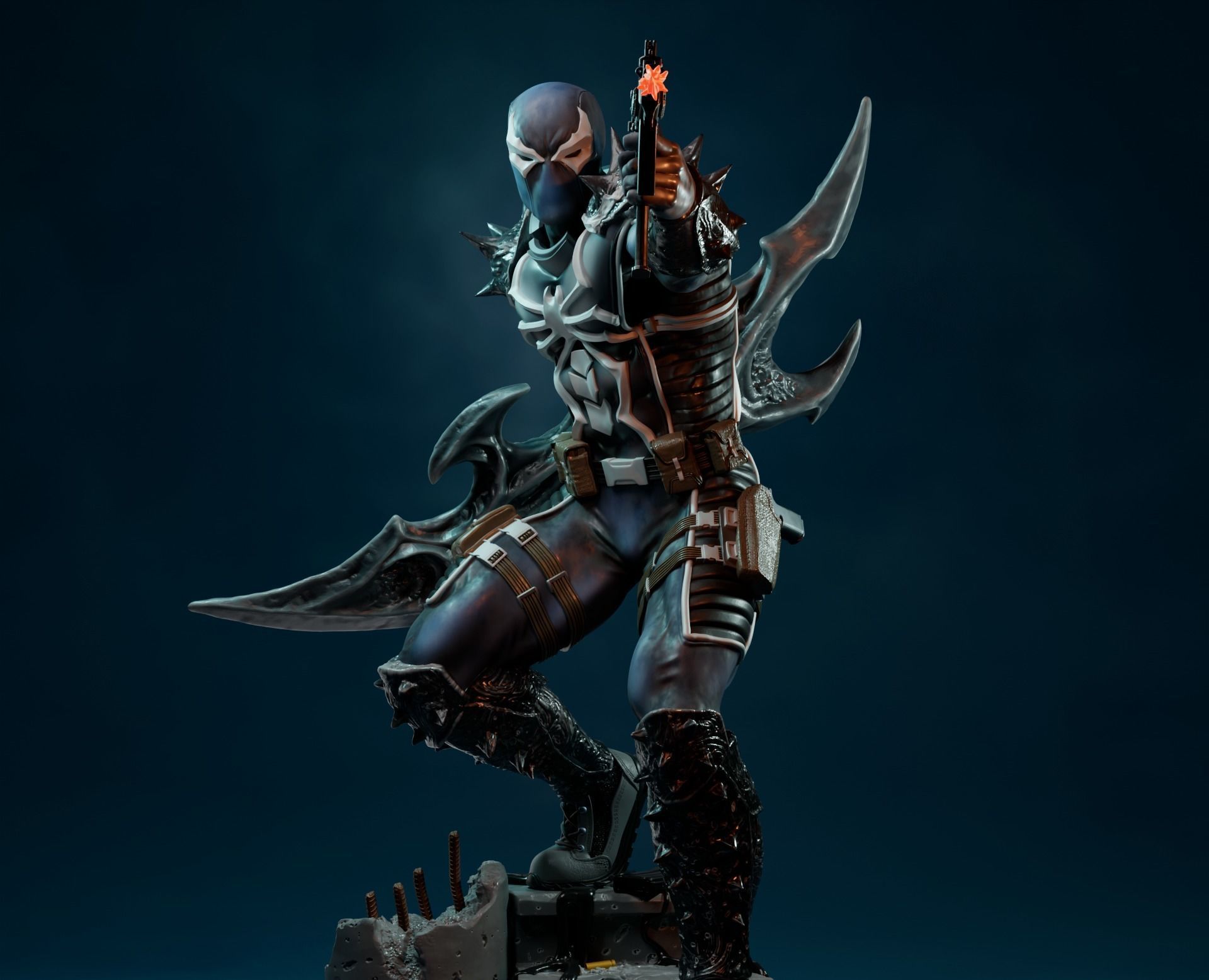 Agent venom statue 3D print model_4