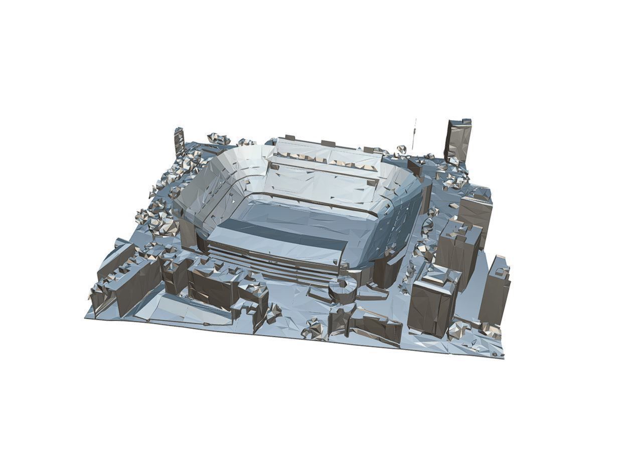 Mestalla stadium - Valencia c f Low-poly 3D model_9