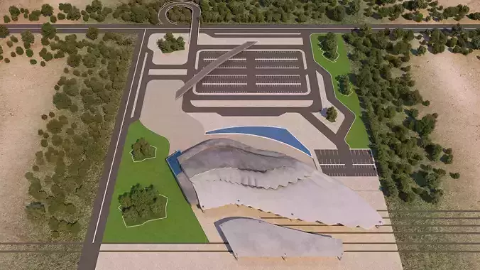 0125 - Train Station Architecture Project 3D model