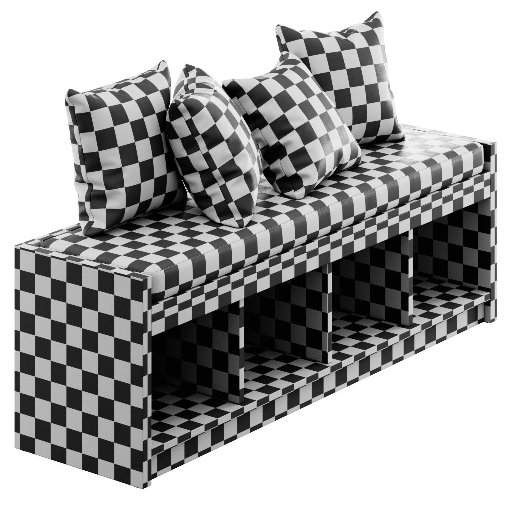 Shoe Storage Bench by Ashley 3D model_9