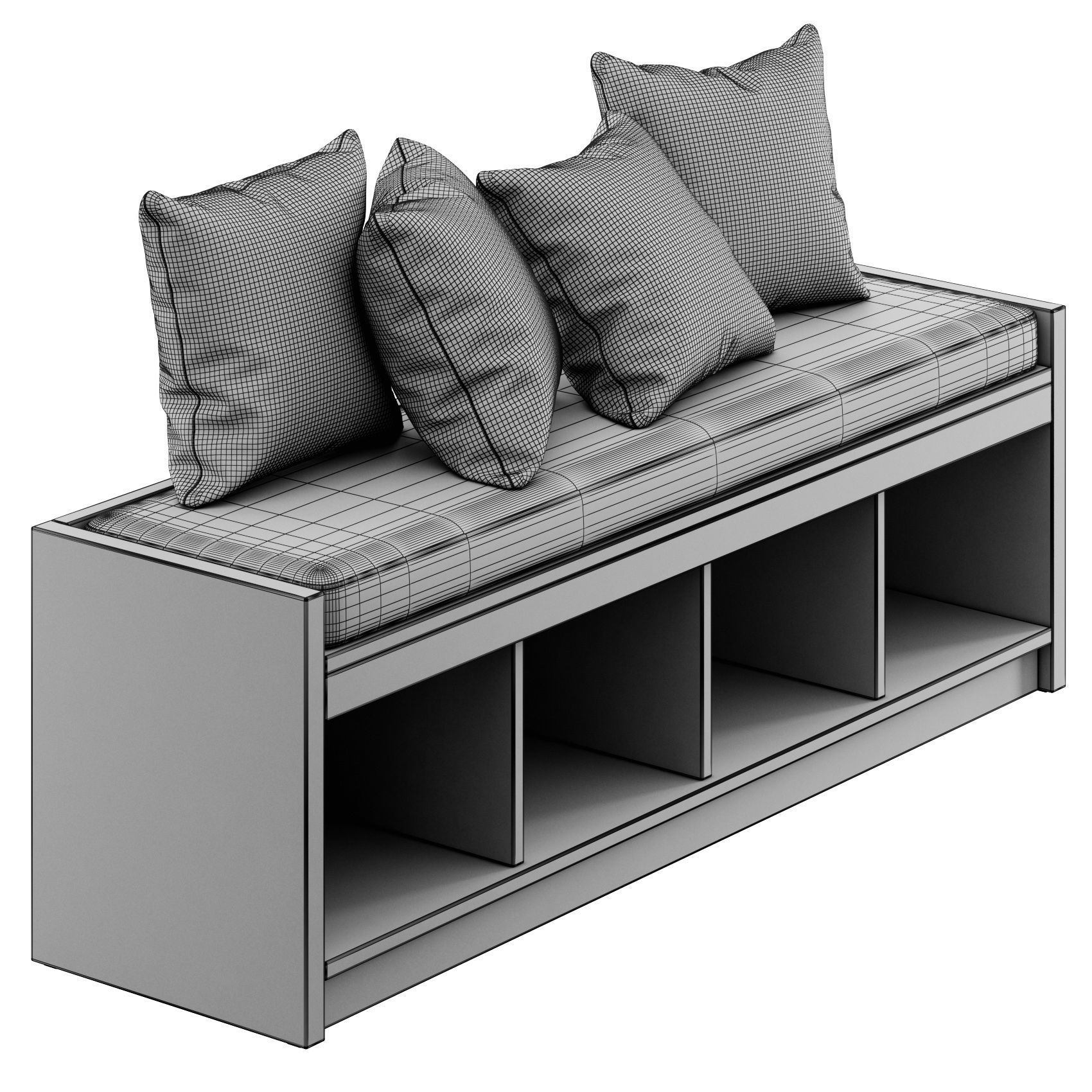 Shoe Storage Bench by Ashley 3D model_8