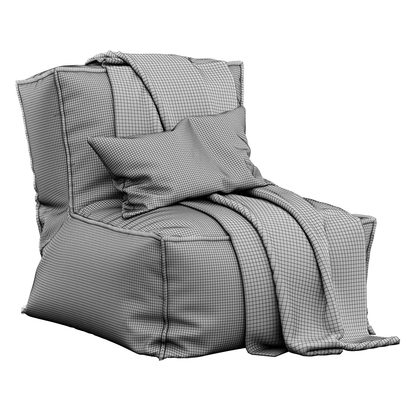 Bean bag chair by Benji home 3D model CGTrader