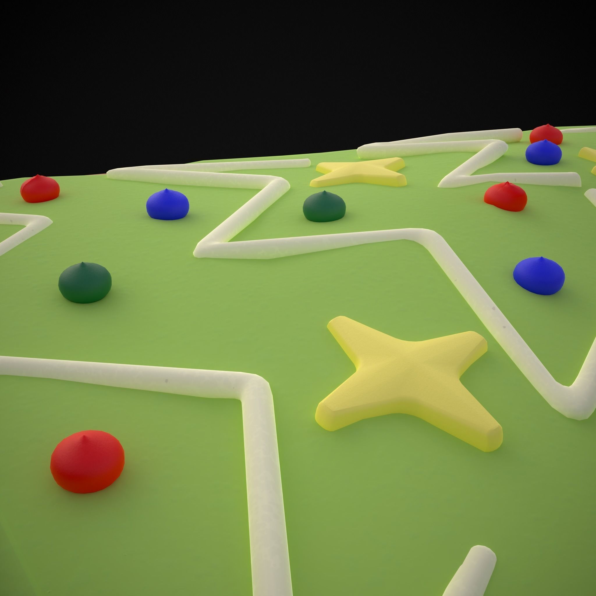 Christmas Tree Cookie Low-poly 3D model_13