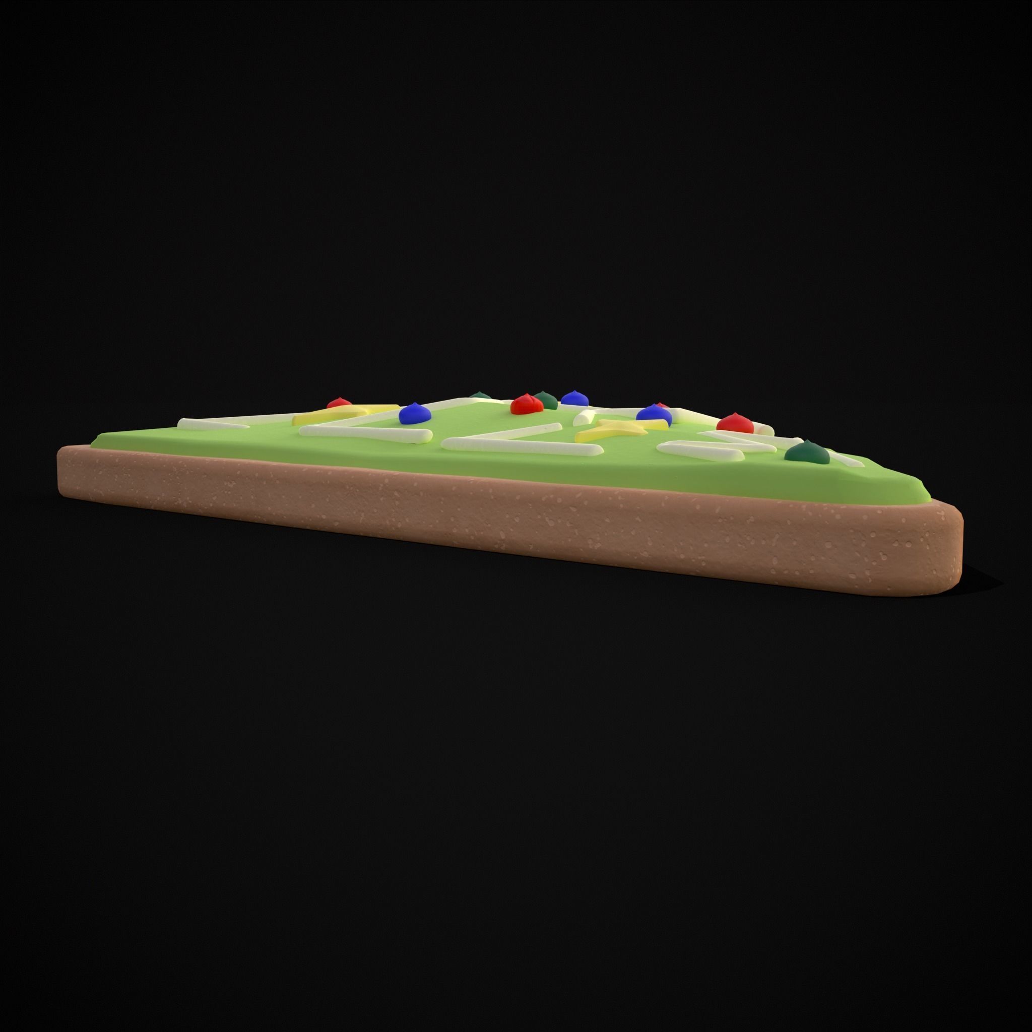Christmas Tree Cookie Low-poly 3D model_27