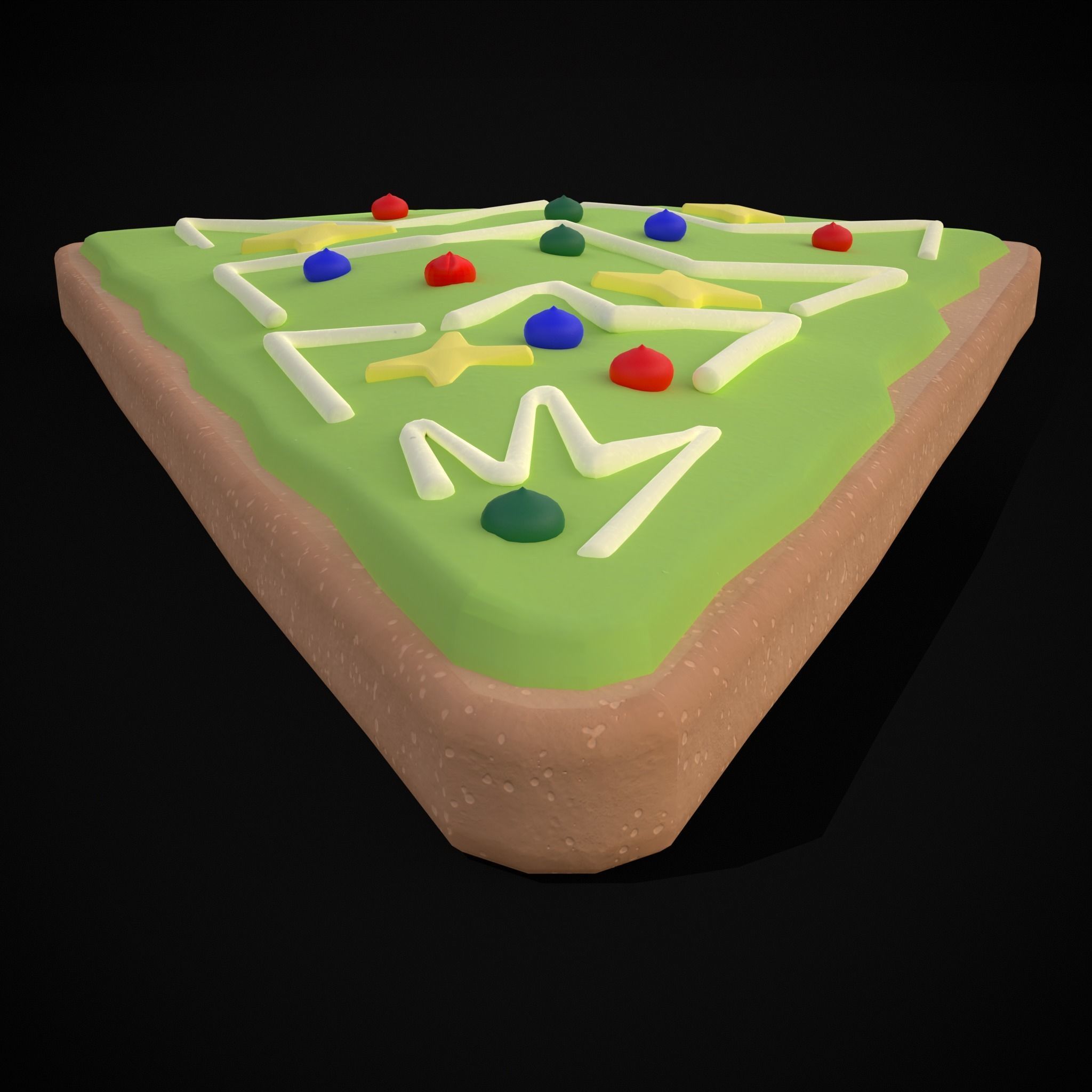 Christmas Tree Cookie Low-poly 3D model_11