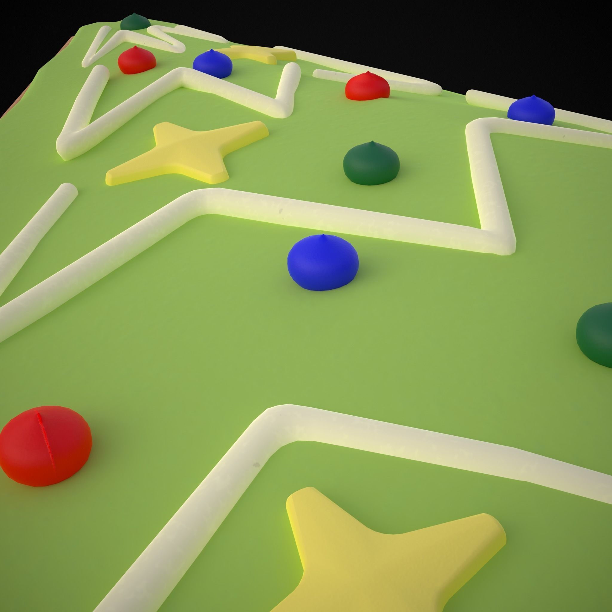 Christmas Tree Cookie Low-poly 3D model_17