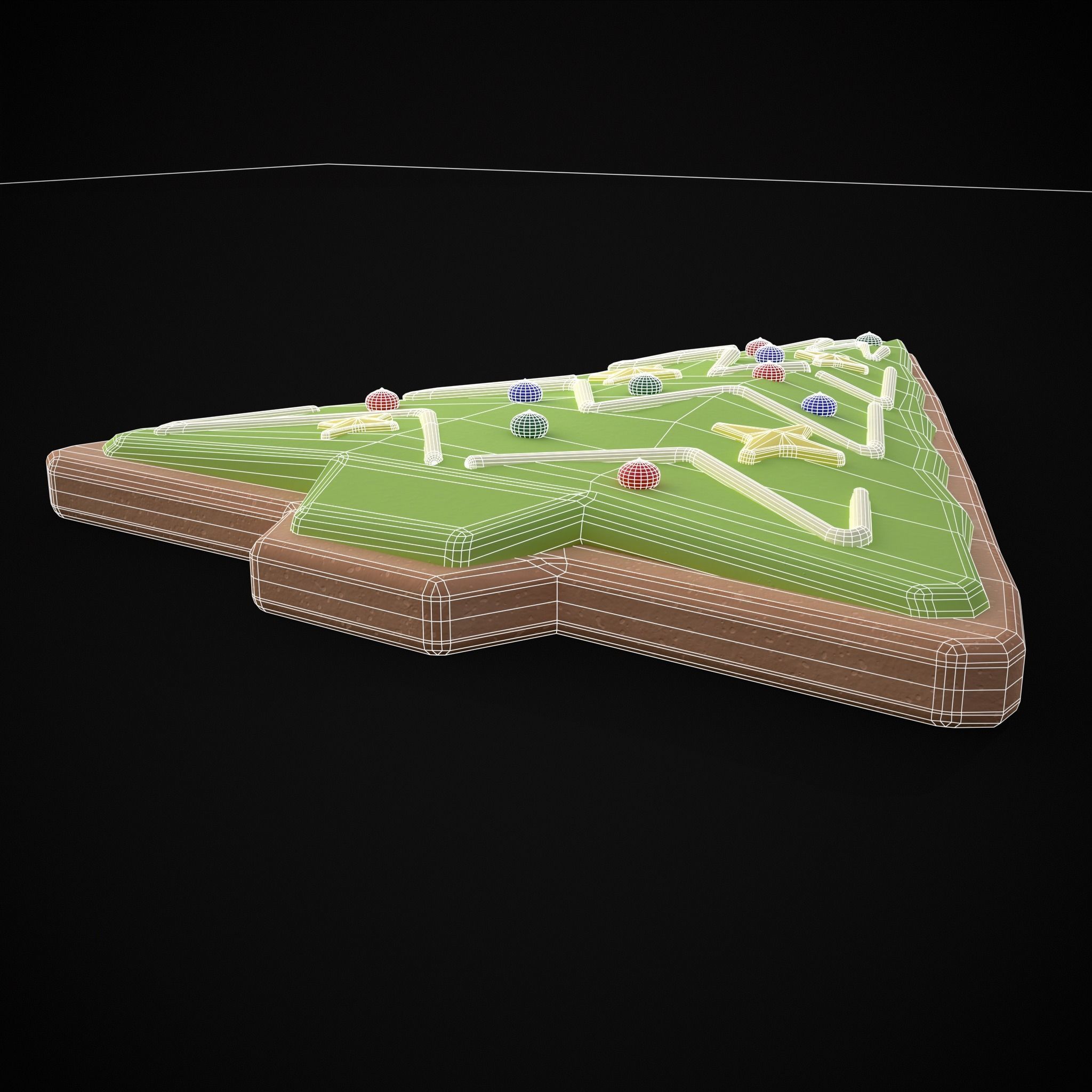 Christmas Tree Cookie Low-poly 3D model_10