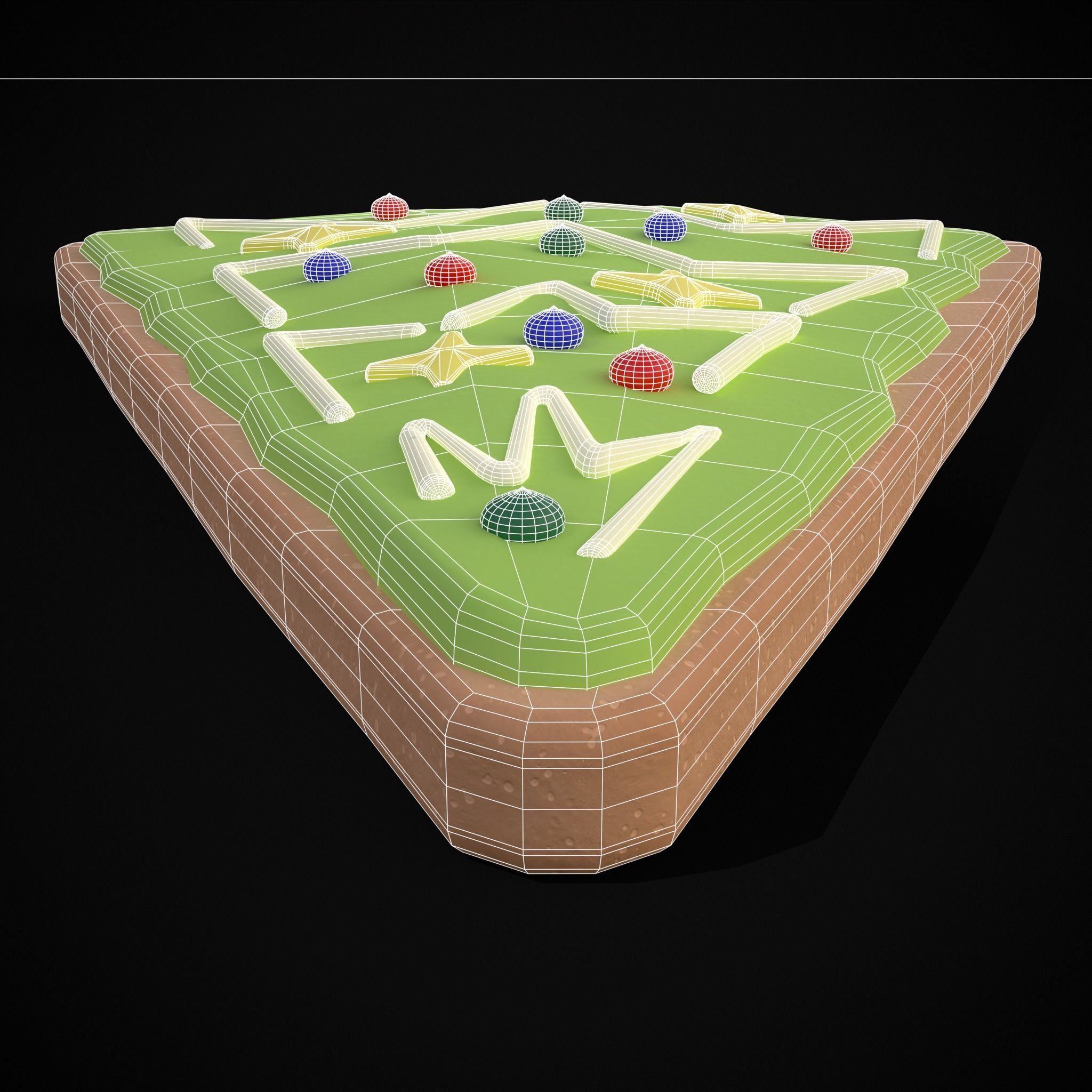Christmas Tree Cookie Low-poly 3D model_12