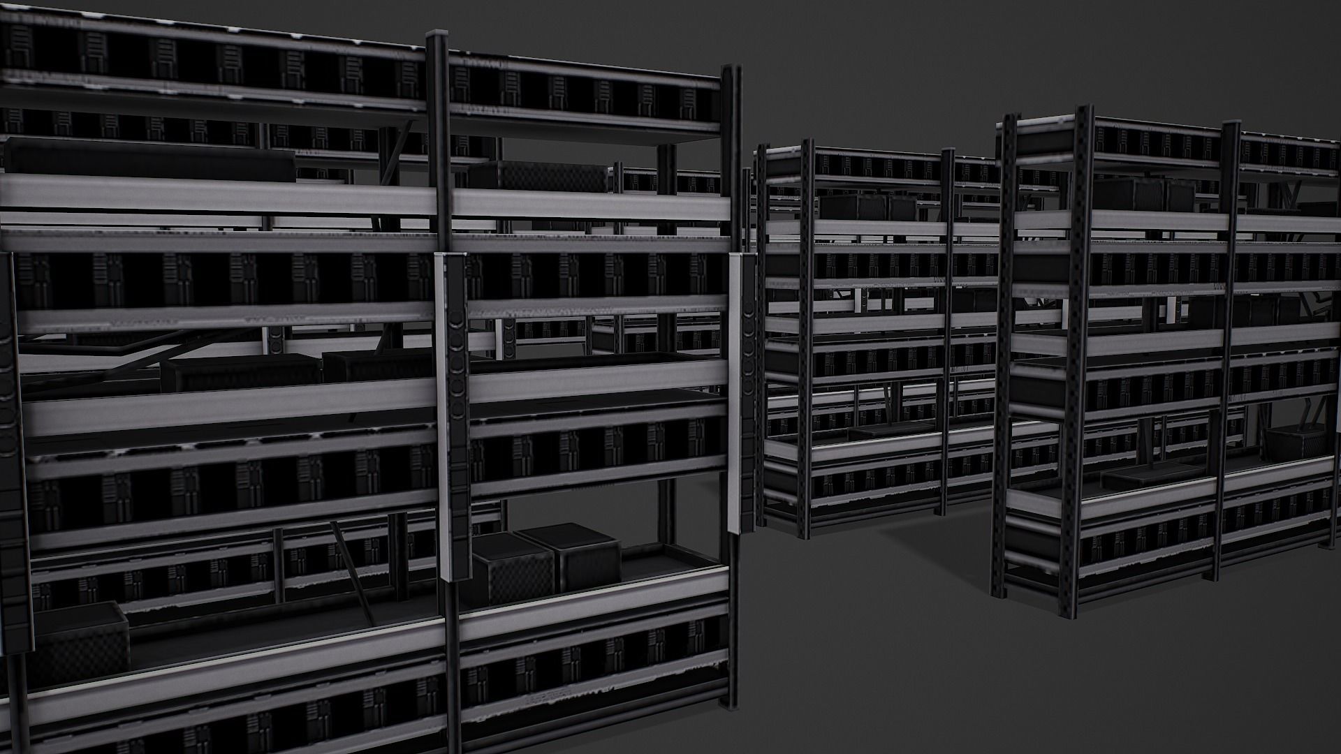 Mining Shelf - Low Poly Mobile Ready Low-poly 3D model_1