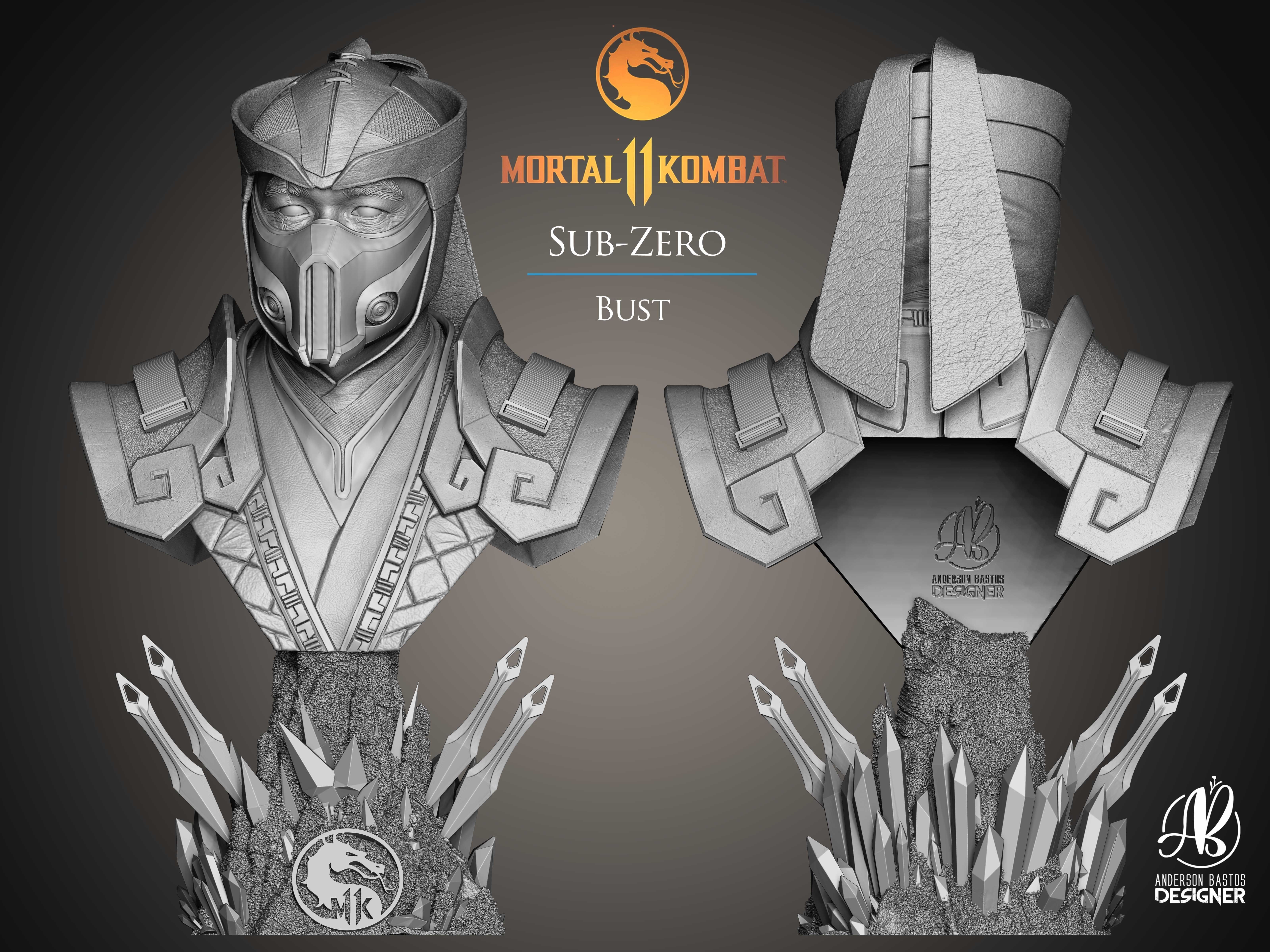 Sub-Zero Bust Mortal Kombat 11 3D print model_9