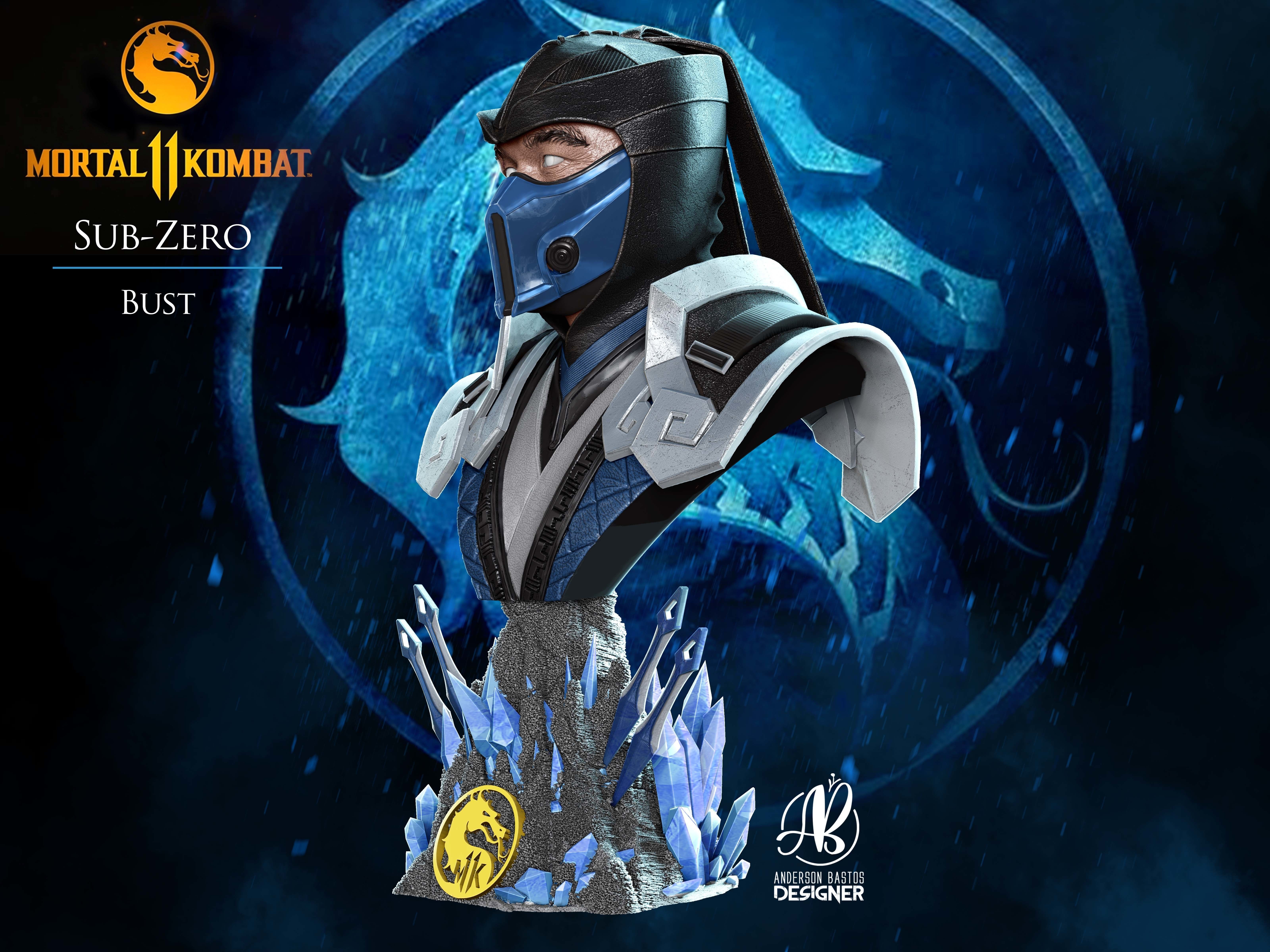 Sub-Zero Bust Mortal Kombat 11 3D print model_1