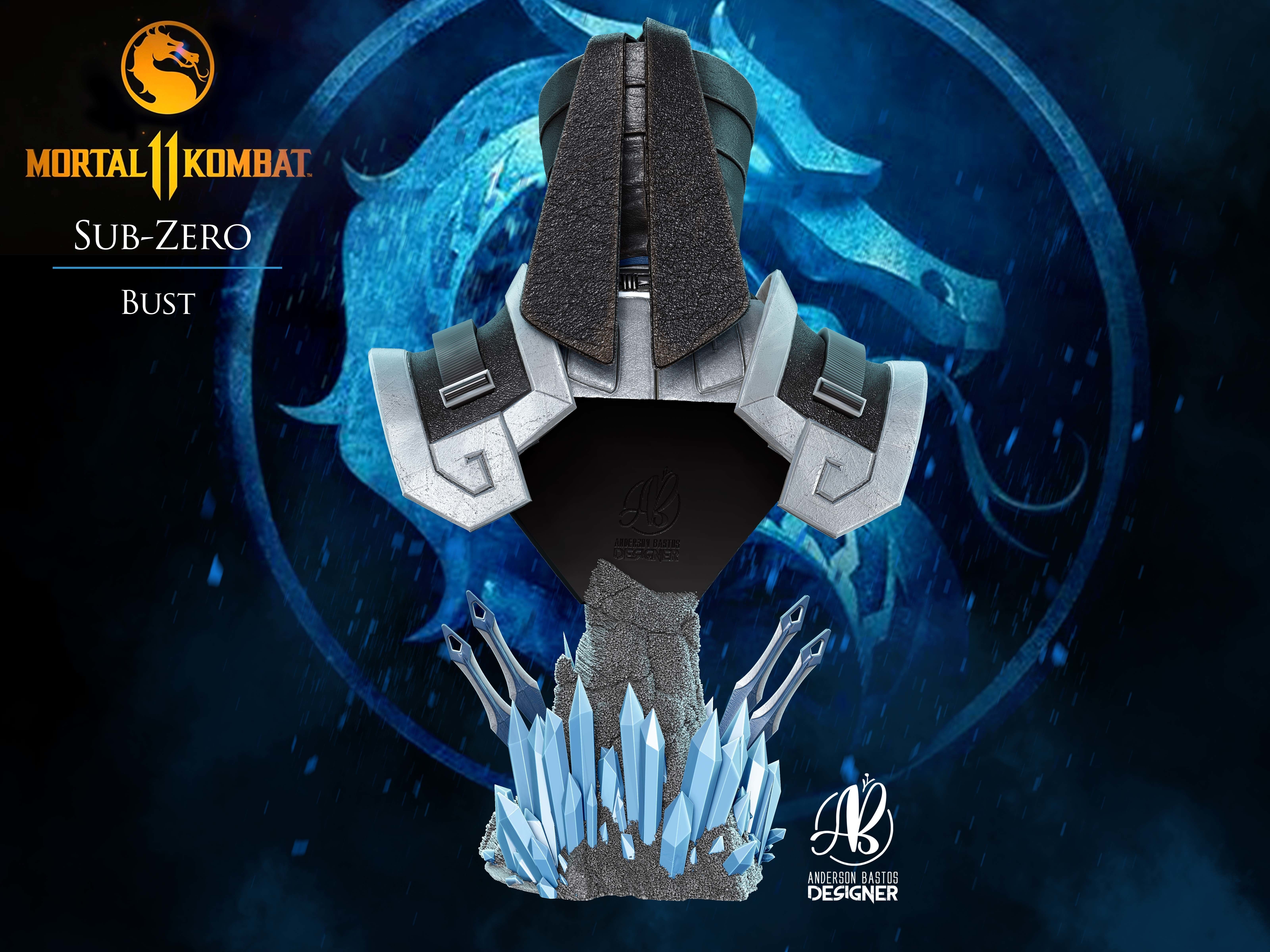 Sub-Zero Bust Mortal Kombat 11 3D print model_3