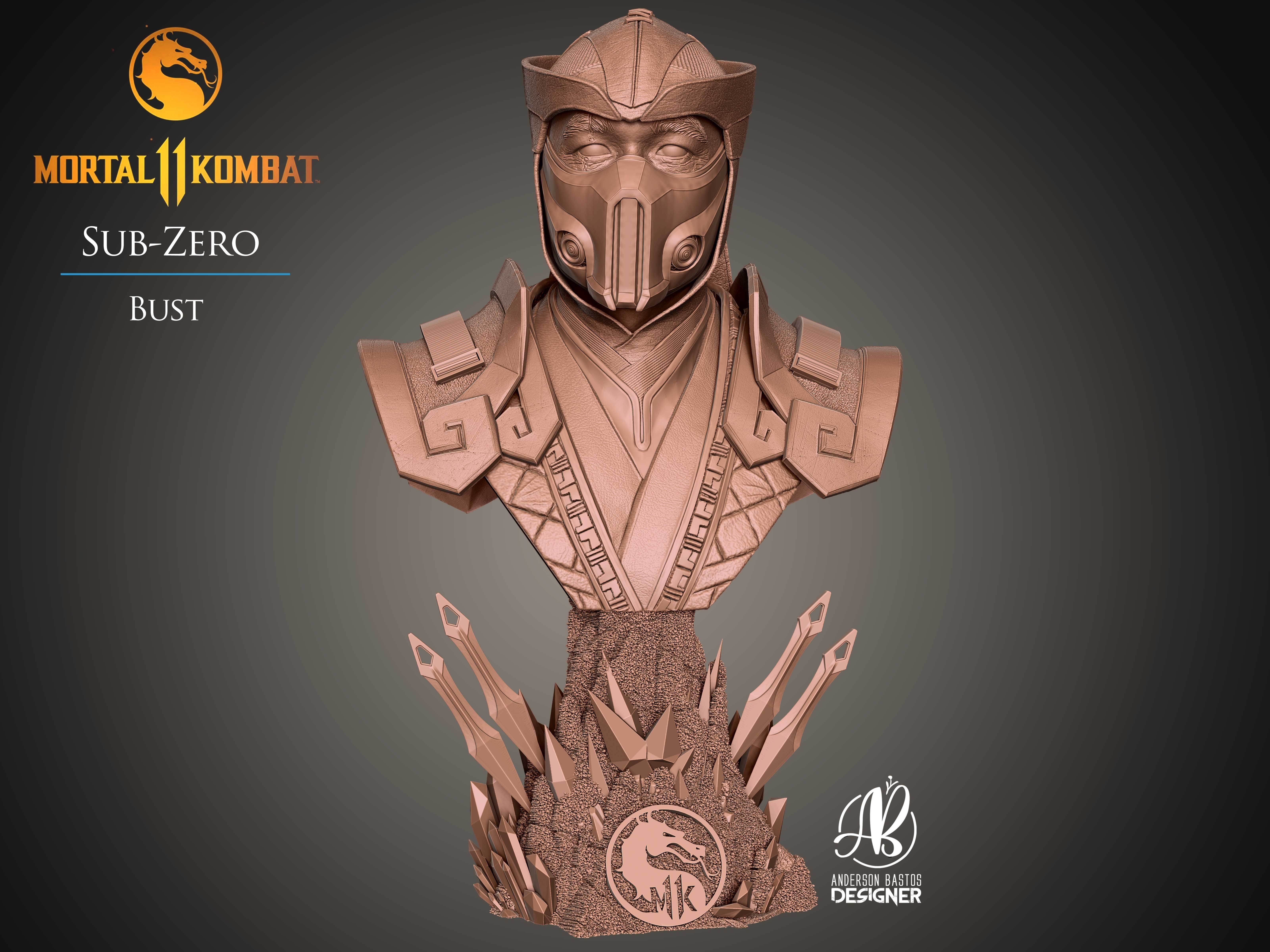 Sub-Zero Bust Mortal Kombat 11 3D print model_12