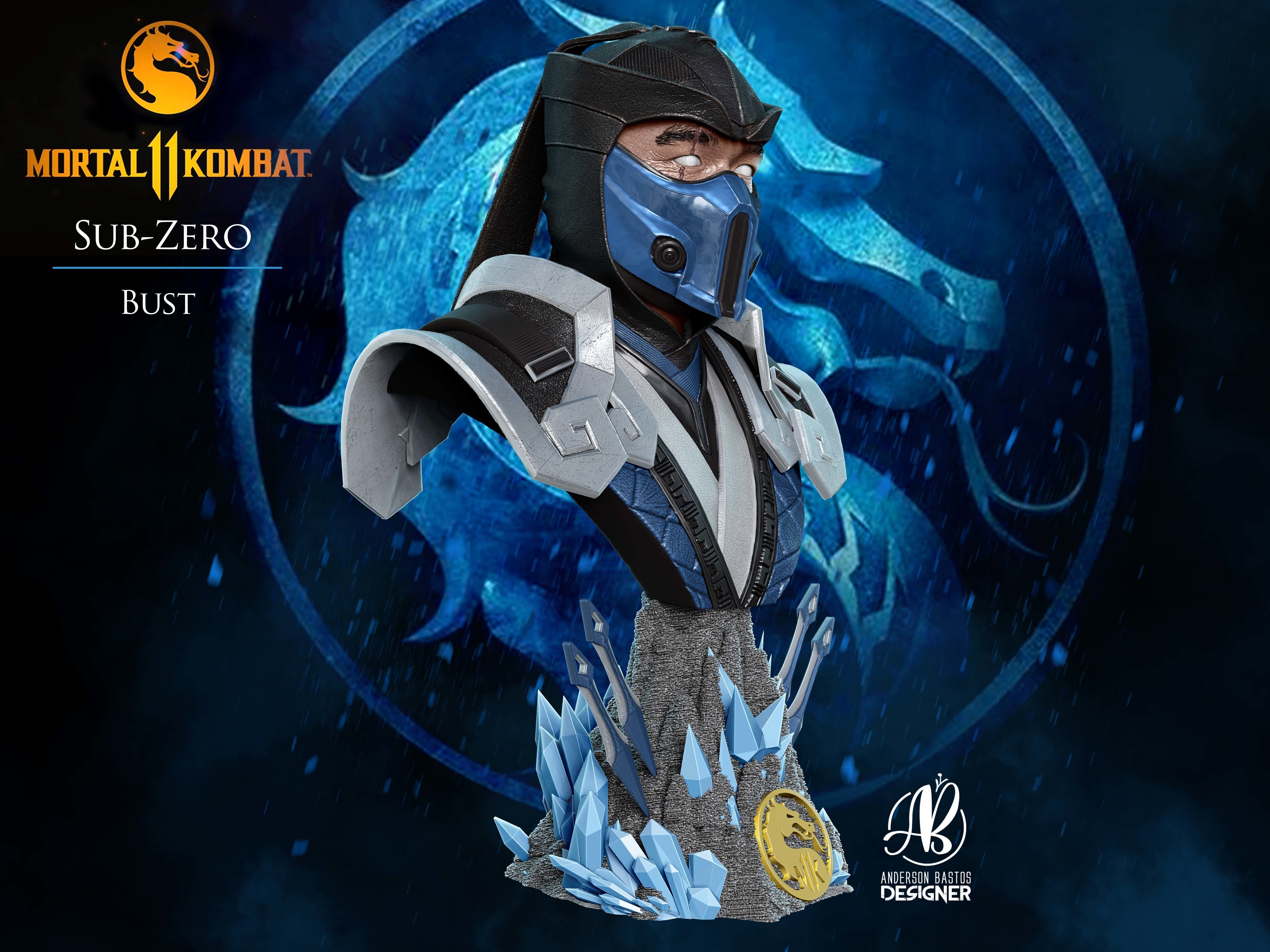 Sub-Zero Bust Mortal Kombat 11 3D print model_2
