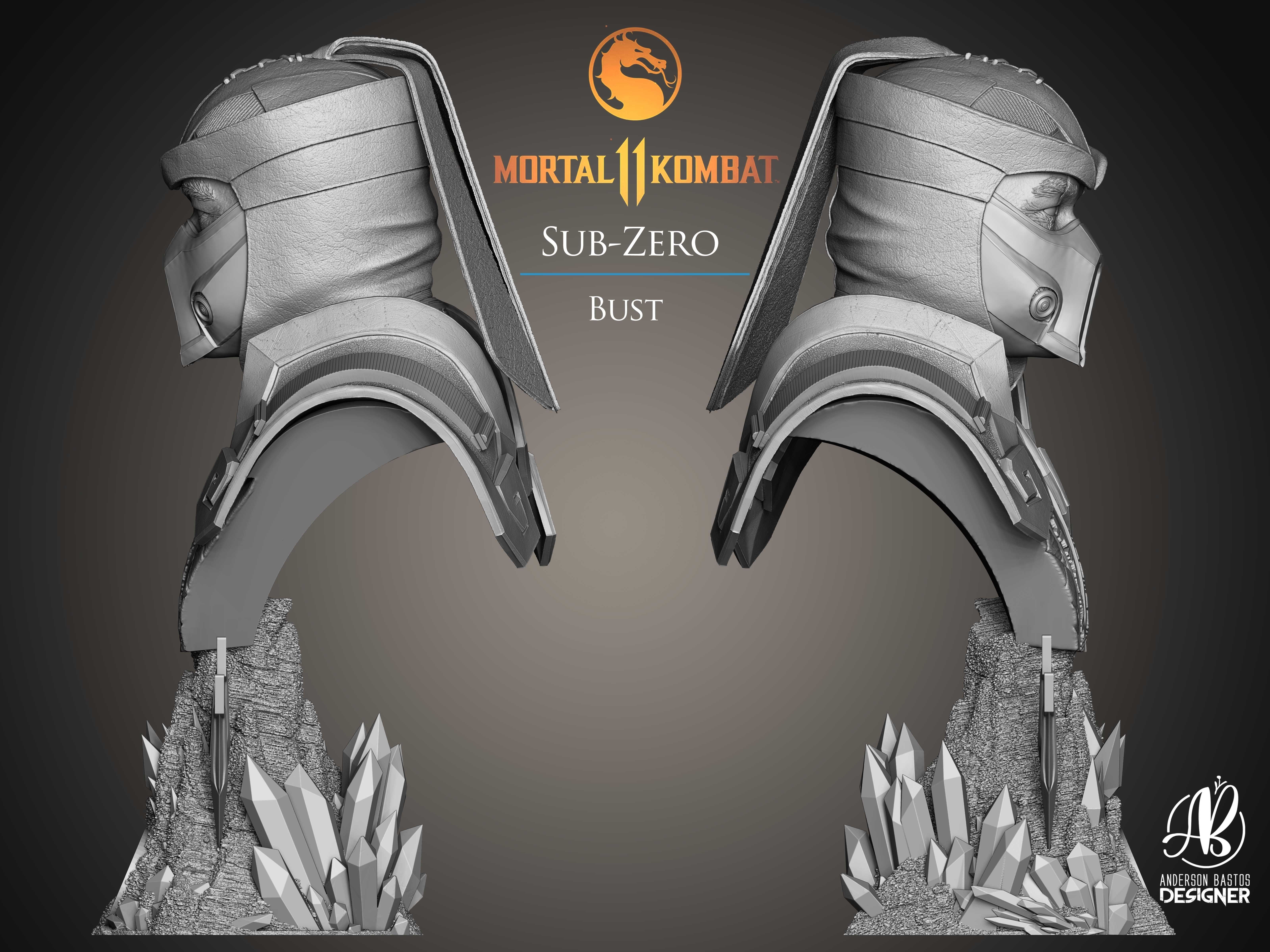 Sub-Zero Bust Mortal Kombat 11 3D print model_10