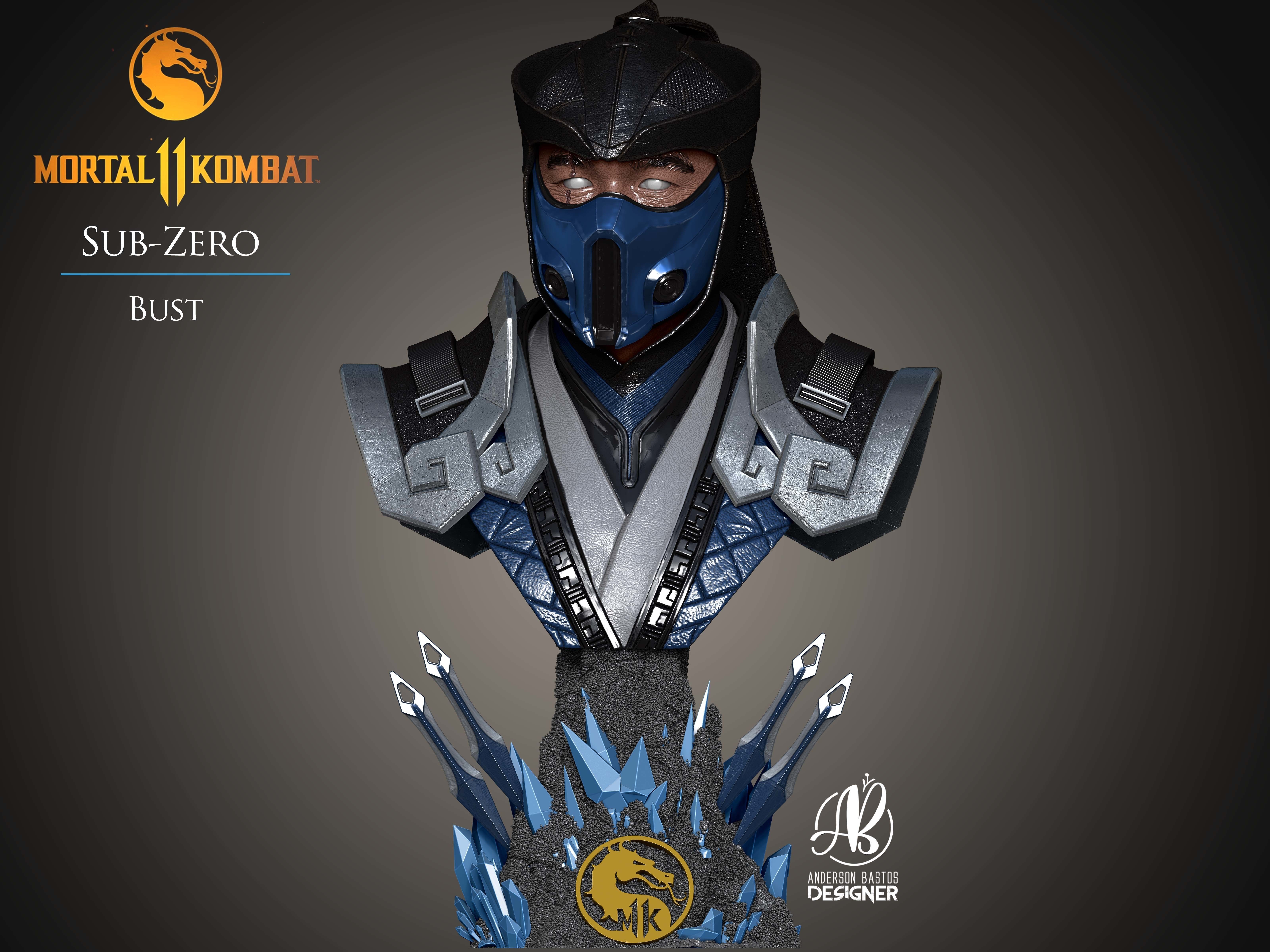 Sub-Zero Bust Mortal Kombat 11 3D print model_4