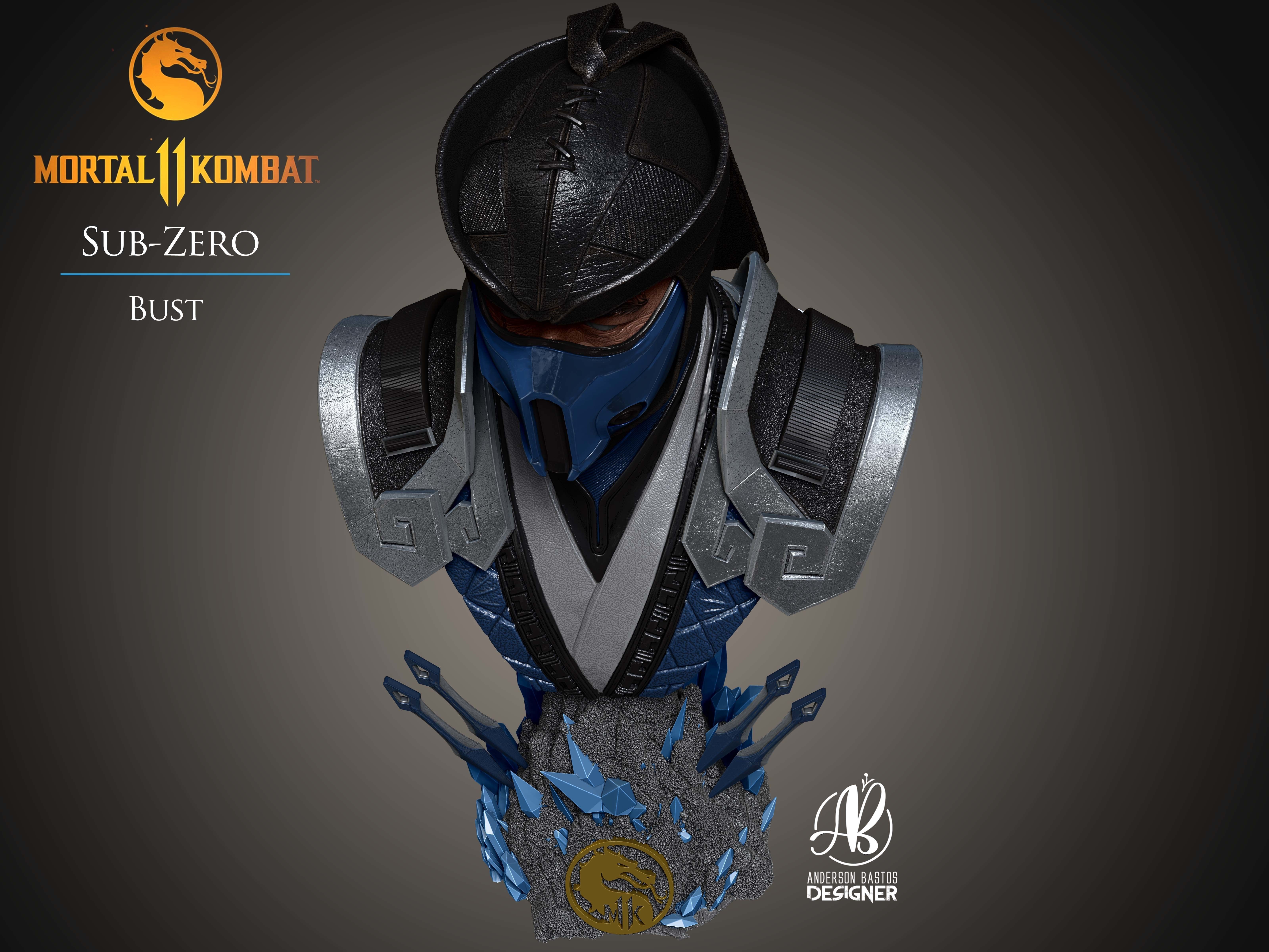 Sub-Zero Bust Mortal Kombat 11 3D print model_8