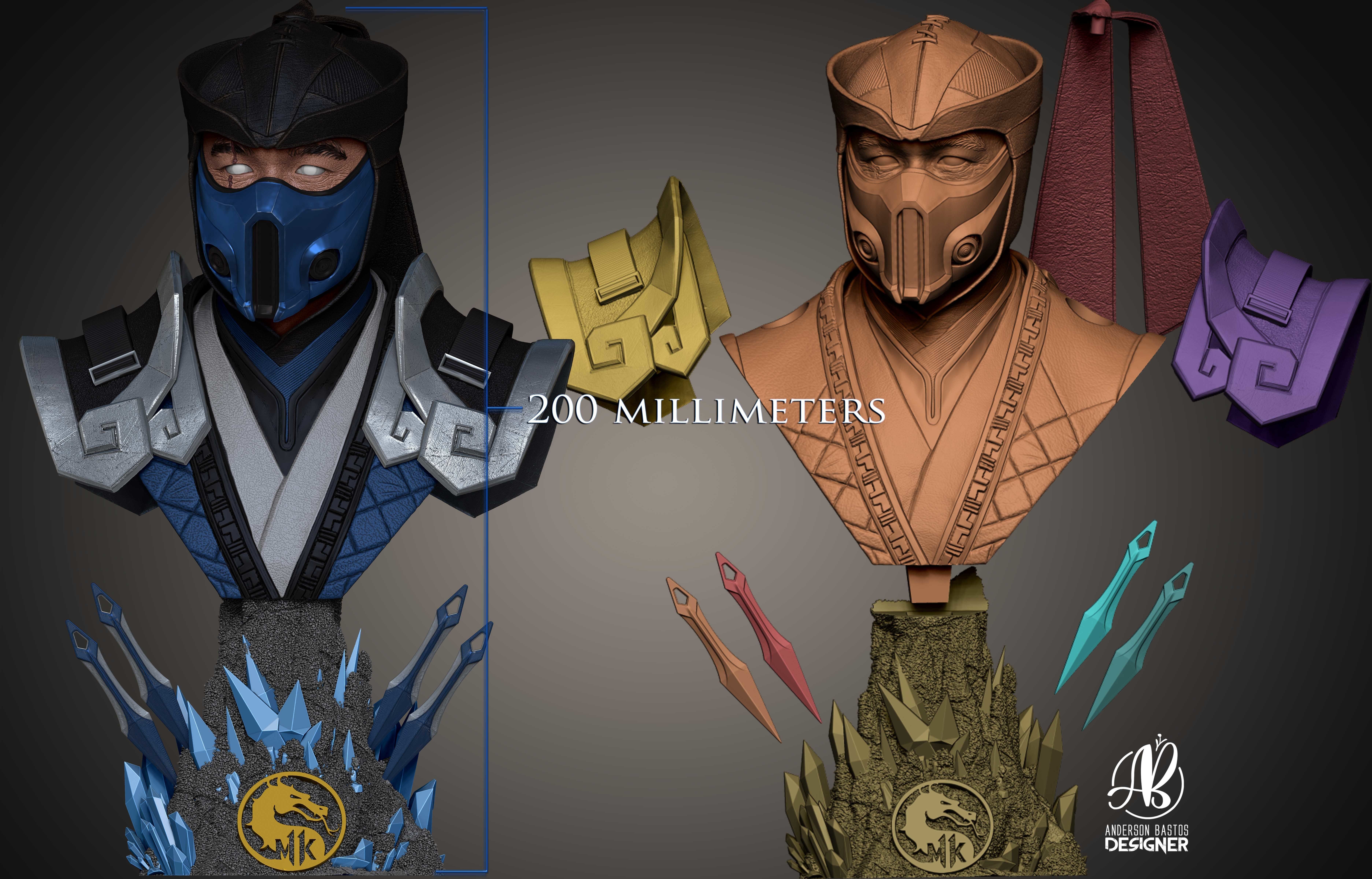 Sub-Zero Bust Mortal Kombat 11 3D print model_11