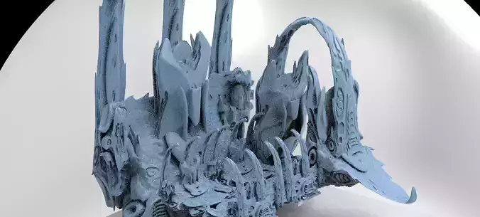 Wraith Hive platform Ship platform structures 3D model