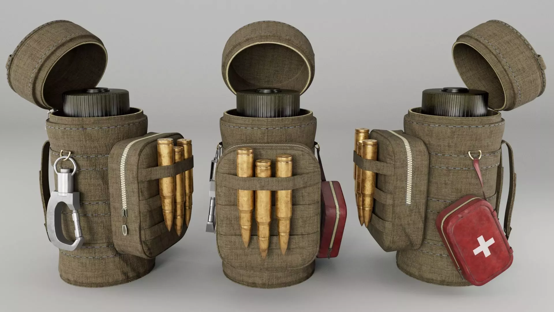 Tactical pouch - Maya 3D model