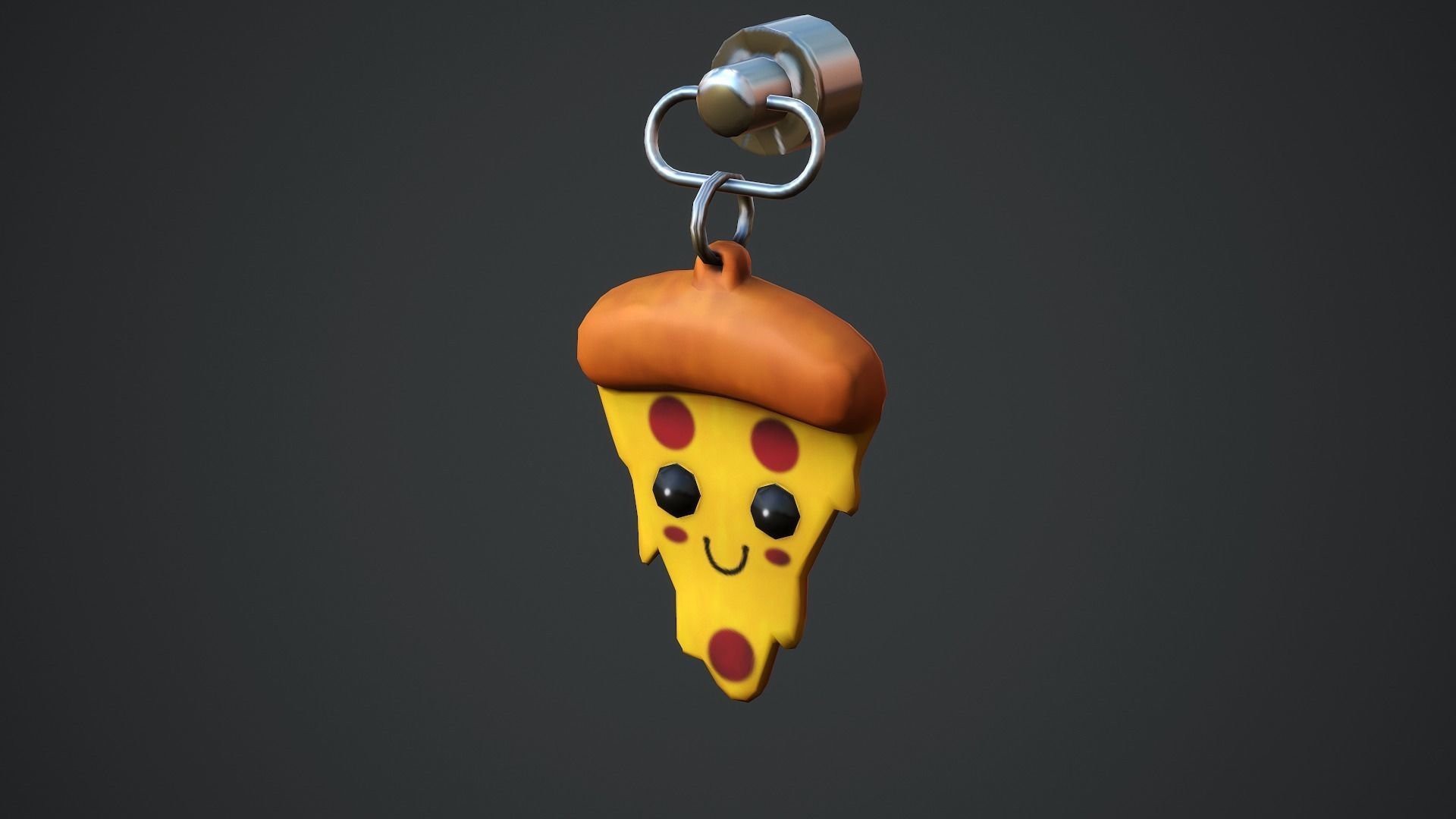 Pizza Weapon Charm - Low Poly Game Ready Low-poly 3D model_4