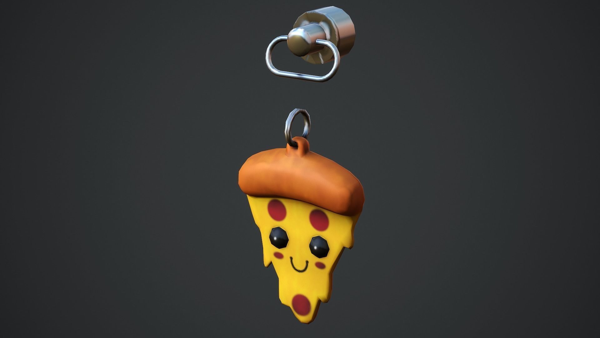 Pizza Weapon Charm - Low Poly Game Ready Low-poly 3D model_5