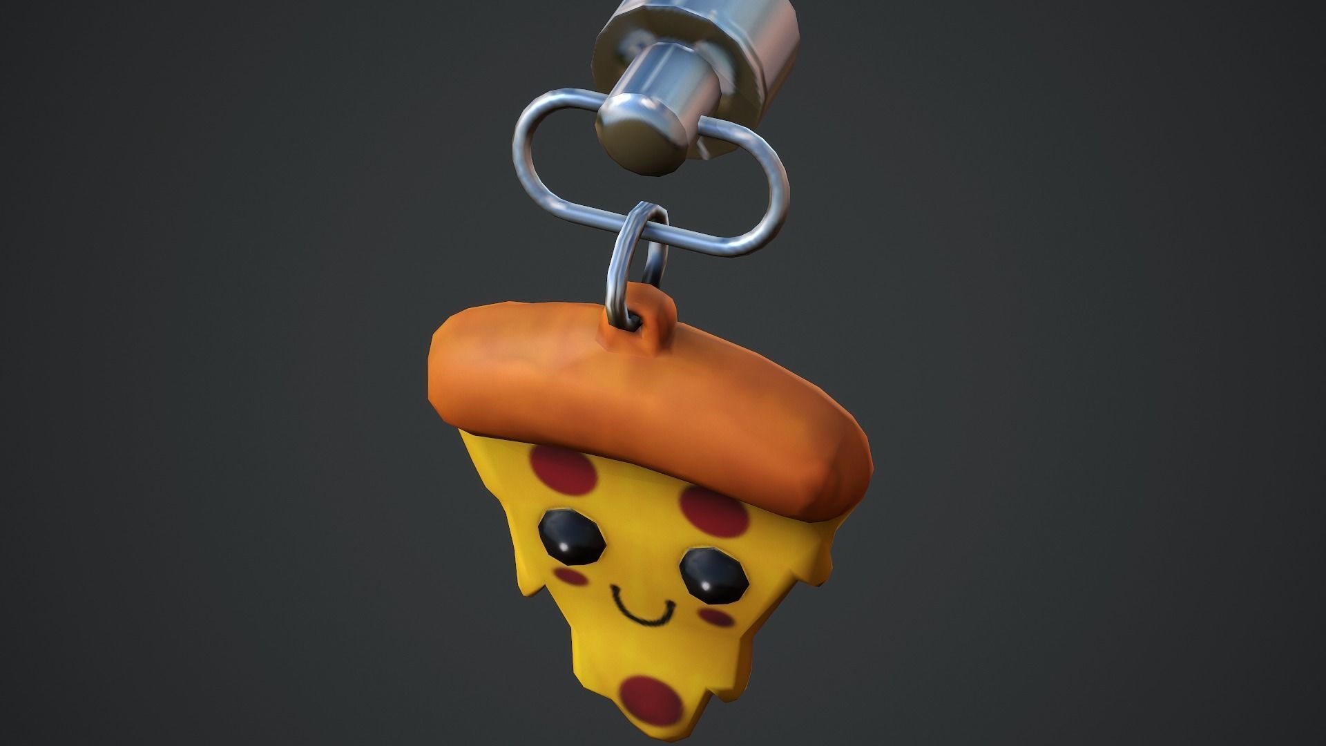 Pizza Weapon Charm - Low Poly Game Ready Low-poly 3D model_12