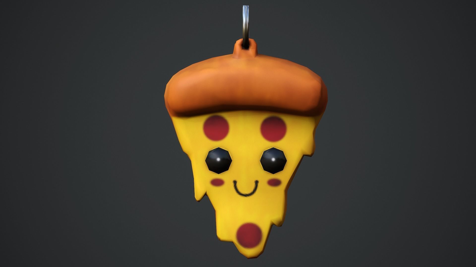 Pizza Weapon Charm - Low Poly Game Ready Low-poly 3D model_7