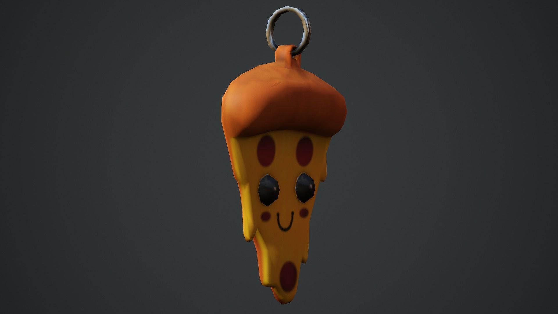 Pizza Weapon Charm - Low Poly Game Ready Low-poly 3D model_10