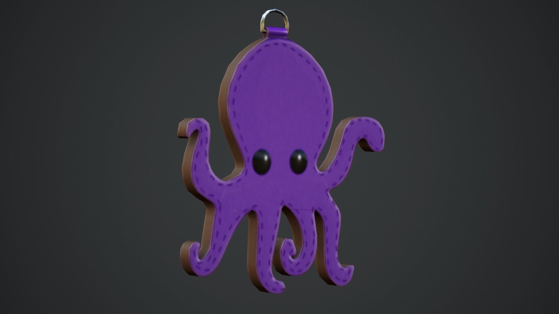 Octopus Weapon Charm - Low Poly Game Ready Low-poly 3D model_11