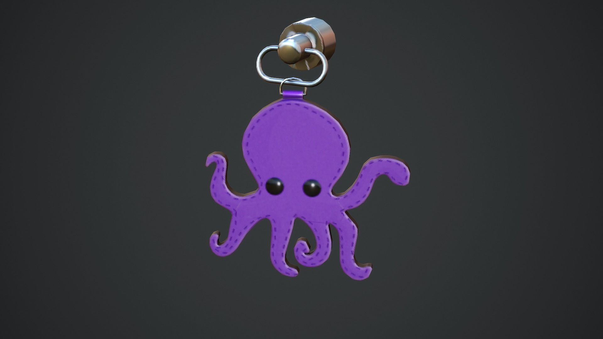 Octopus Weapon Charm - Low Poly Game Ready Low-poly 3D model_4