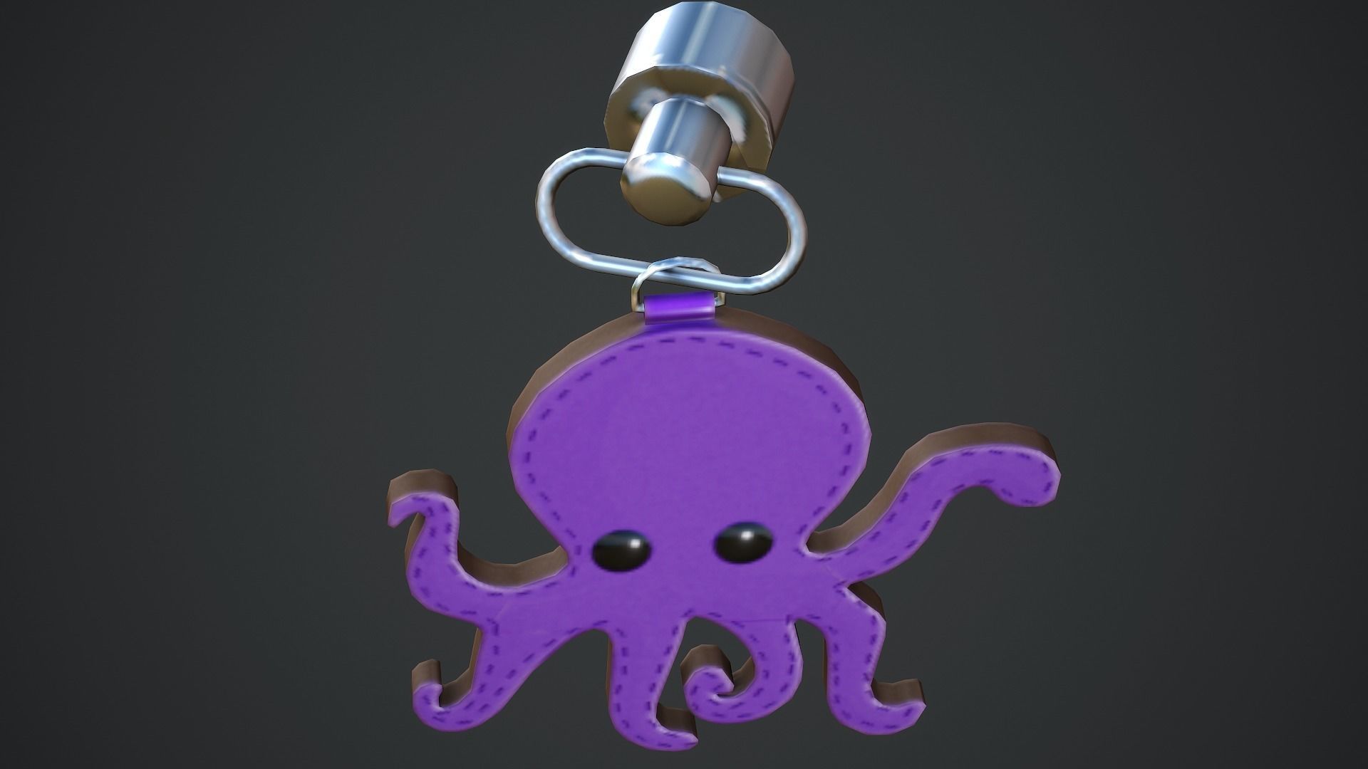 Octopus Weapon Charm - Low Poly Game Ready Low-poly 3D model_7