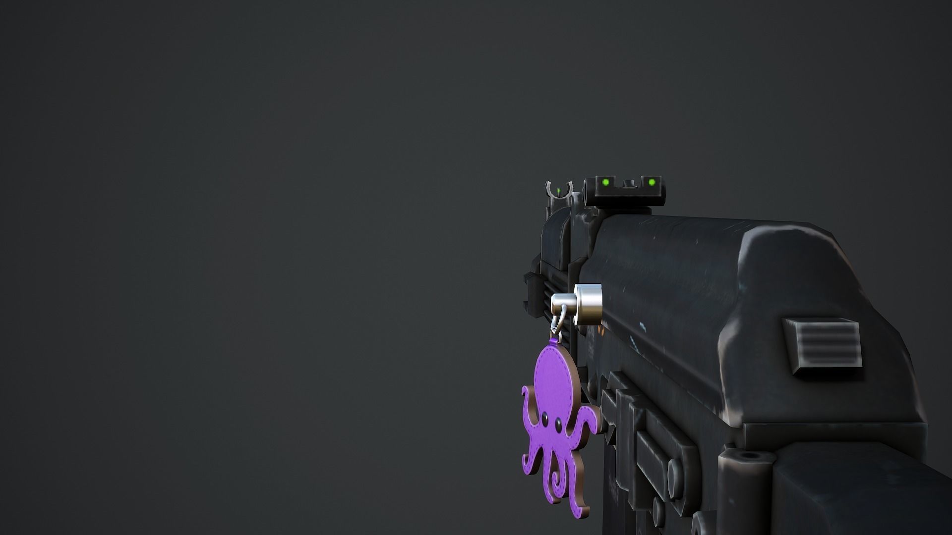 Octopus Weapon Charm - Low Poly Game Ready Low-poly 3D model_2