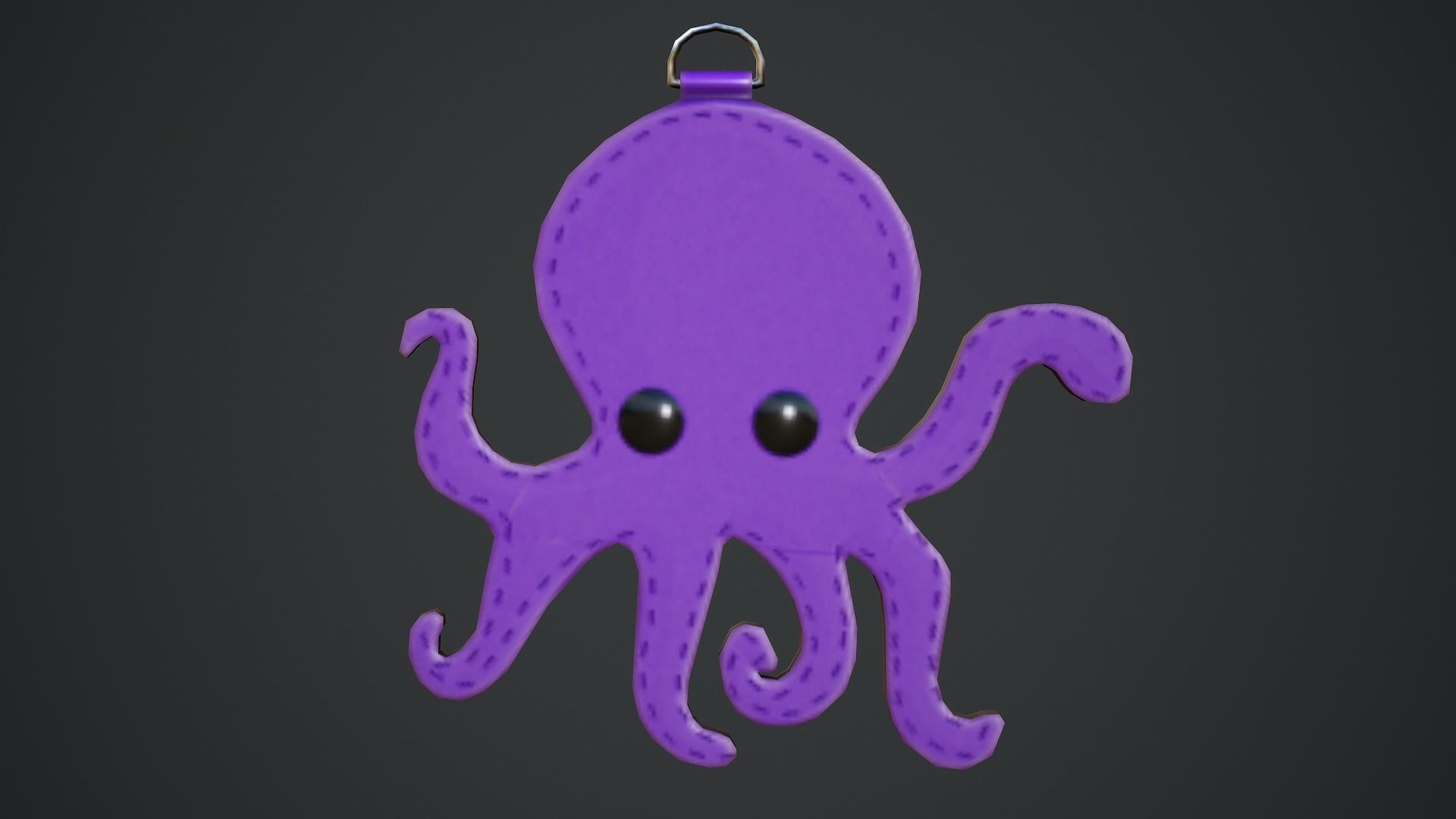 Octopus Weapon Charm - Low Poly Game Ready Low-poly 3D model_8