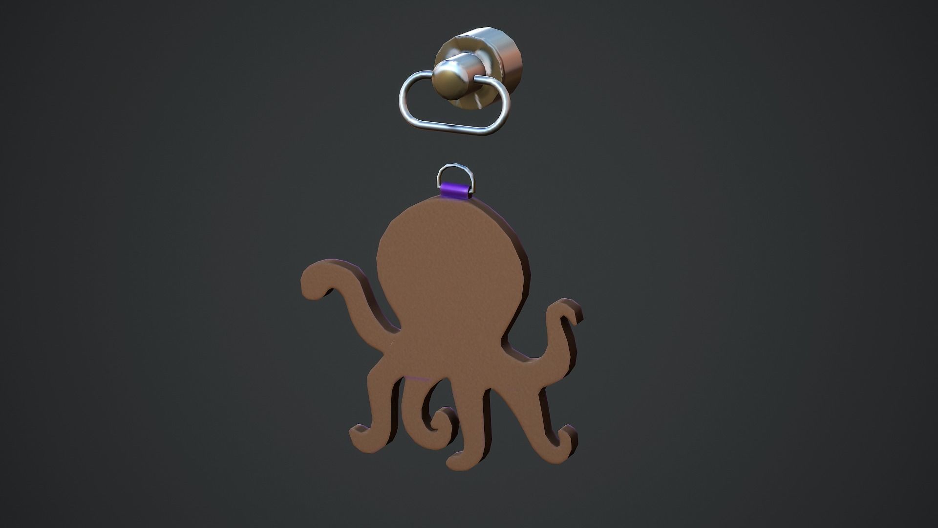 Octopus Weapon Charm - Low Poly Game Ready Low-poly 3D model_6