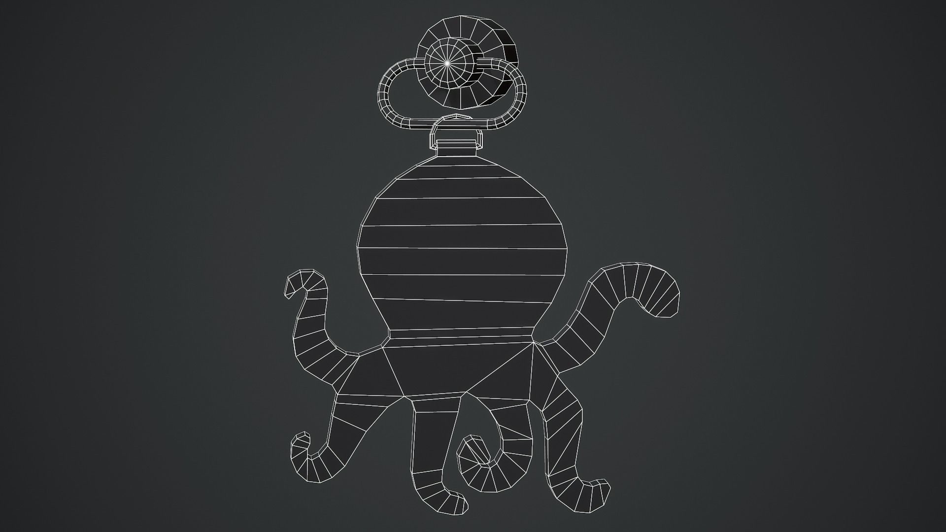 Octopus Weapon Charm - Low Poly Game Ready Low-poly 3D model_12