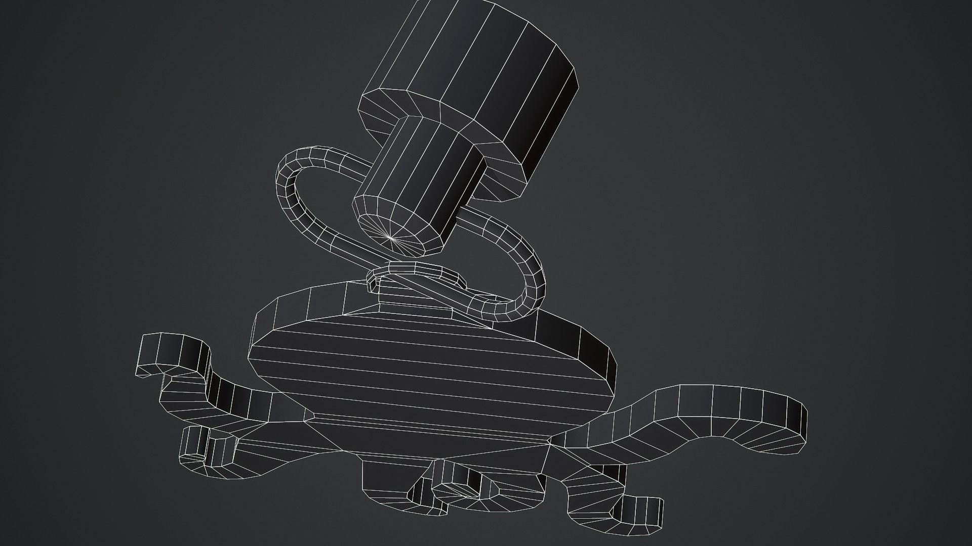 Octopus Weapon Charm - Low Poly Game Ready Low-poly 3D model_14