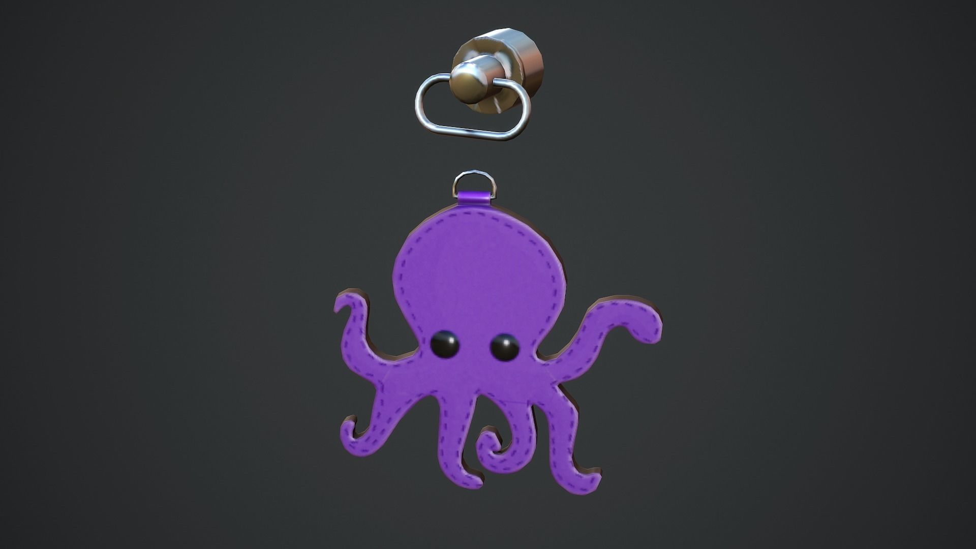 Octopus Weapon Charm - Low Poly Game Ready Low-poly 3D model_5