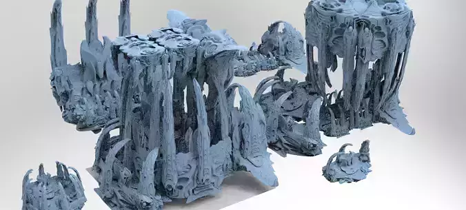 Wraith Hive Alien Platform huge 6 models 3D model