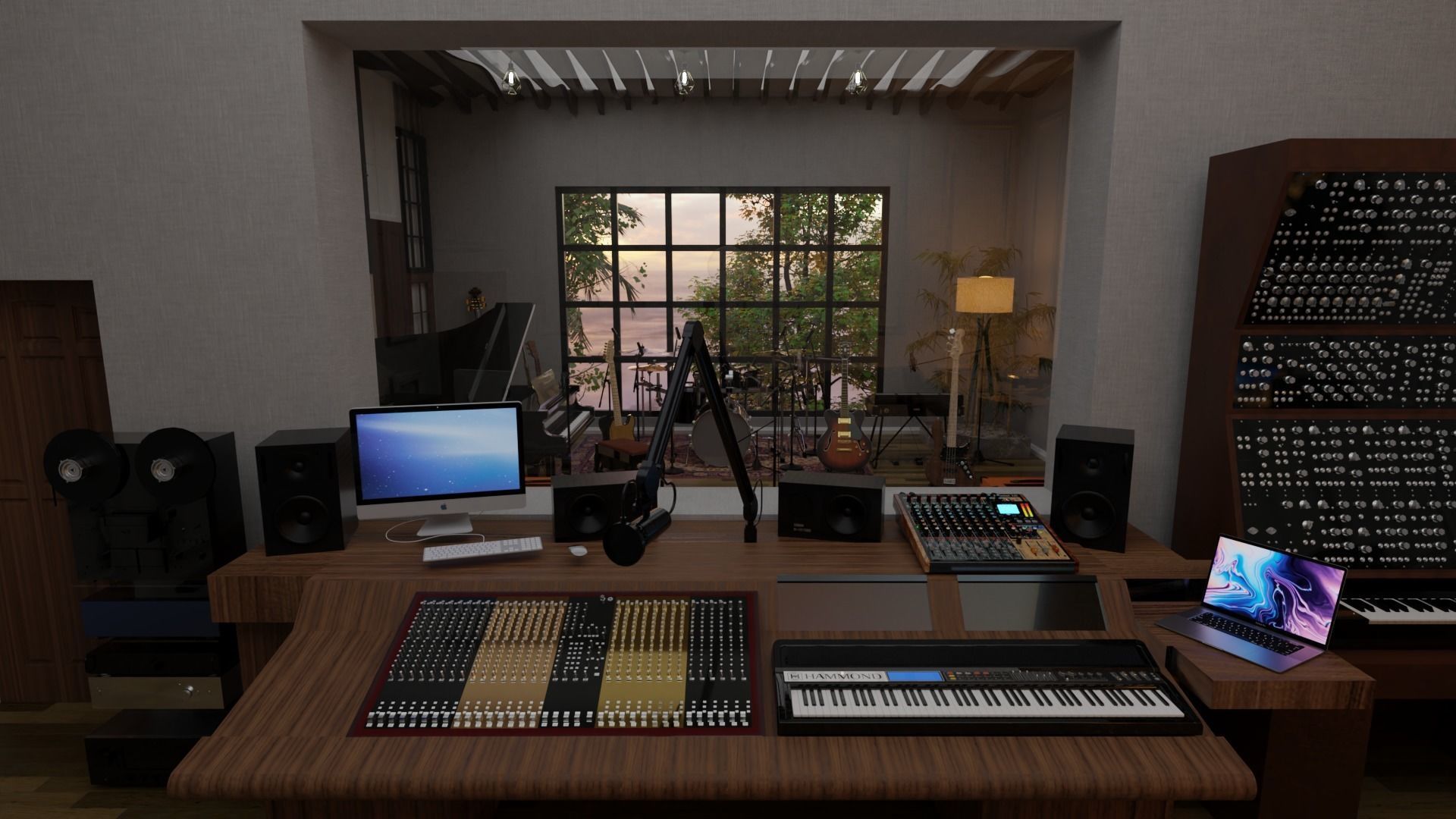 Music Studio 3D model_2
