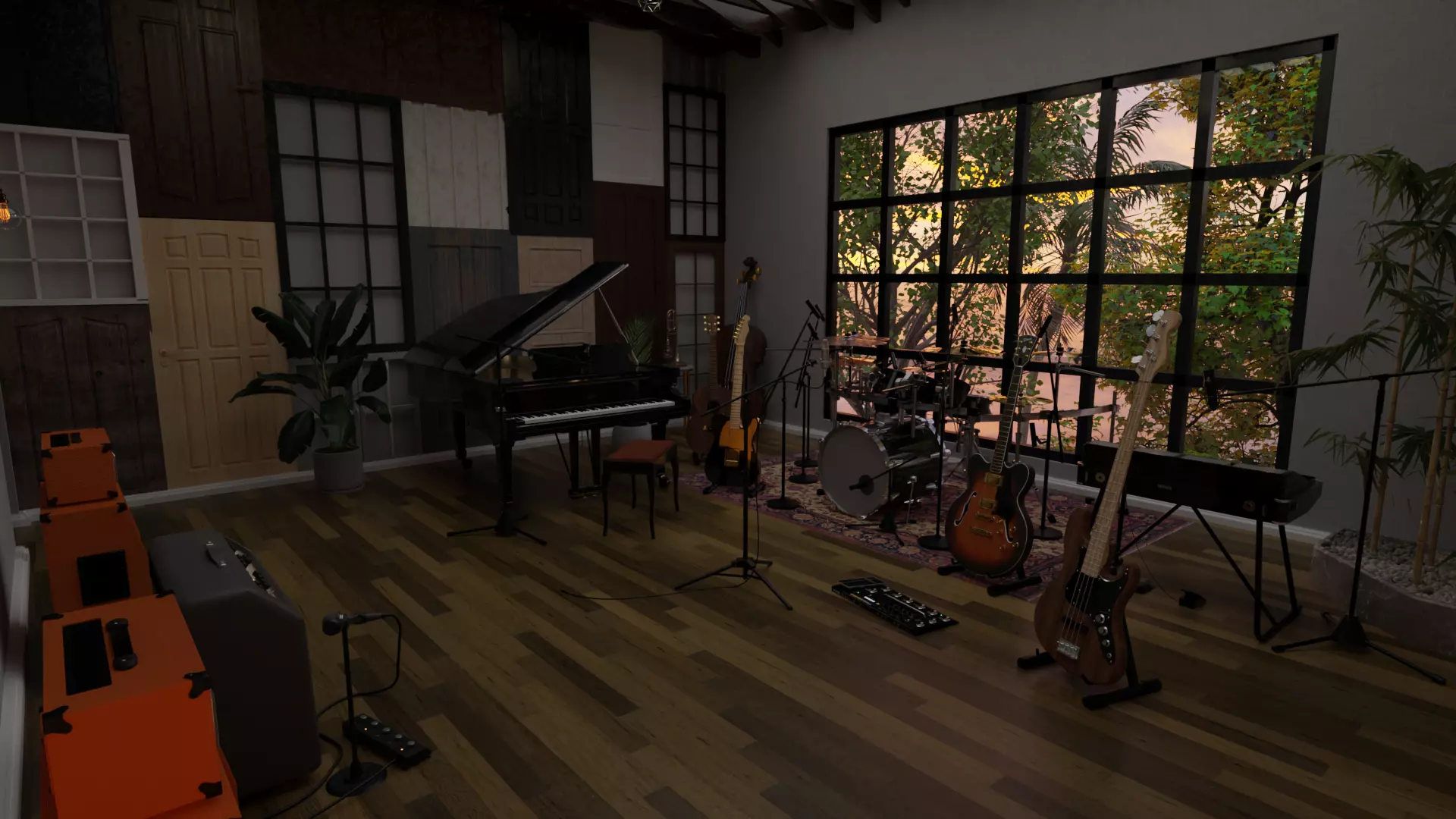 Music Studio 3D model_0