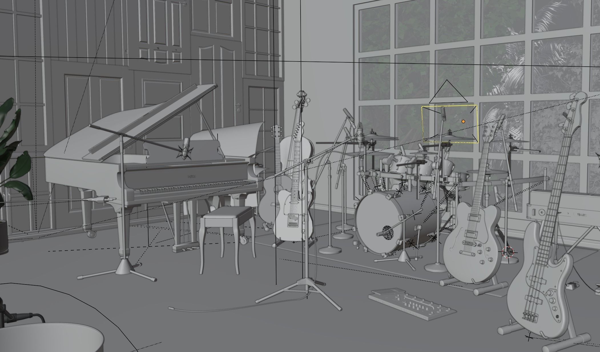 Music Studio 3D model_5
